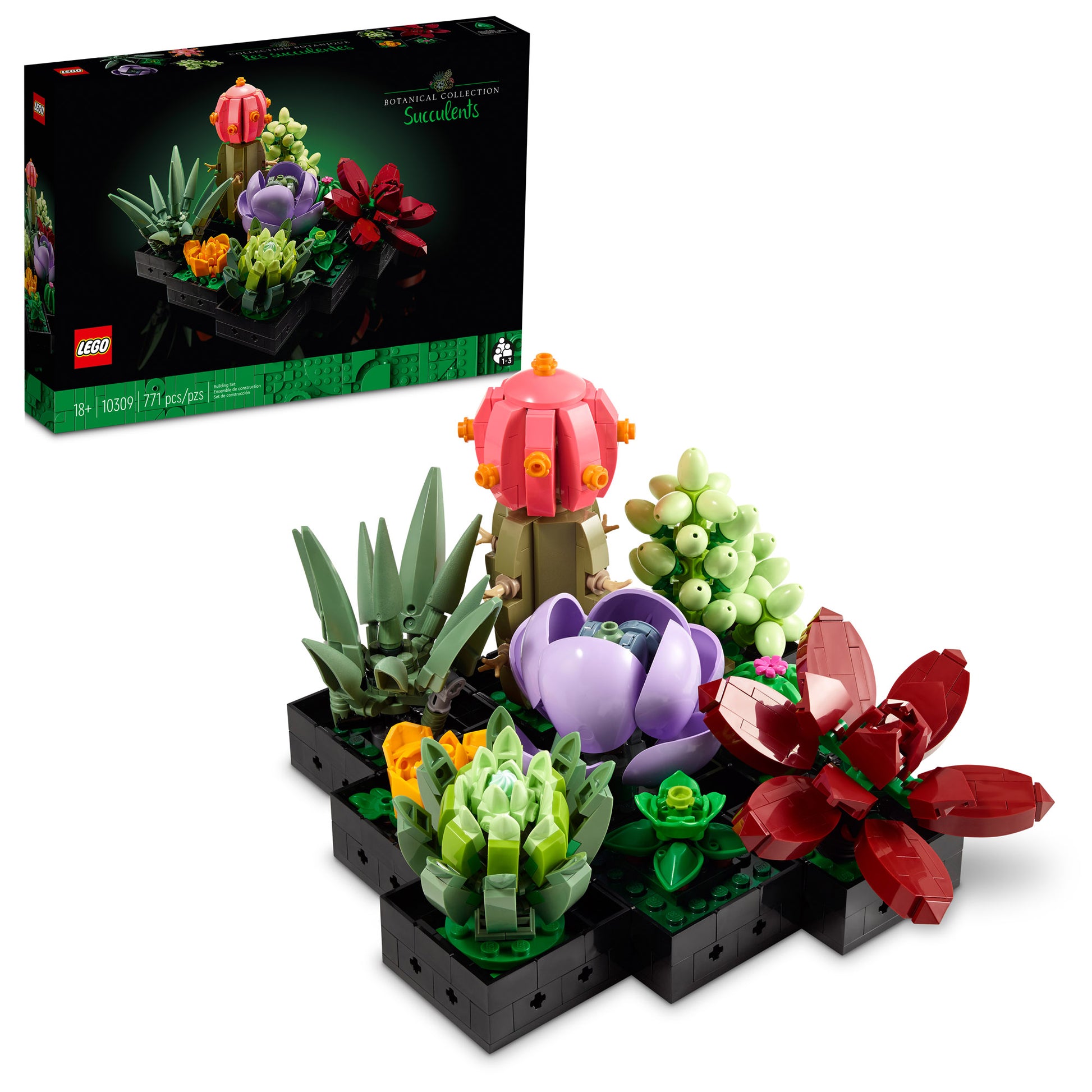 LEGO® Succulents - ONLINE ONLY set by LEGO is a mindful building project for a vibrant plant display.