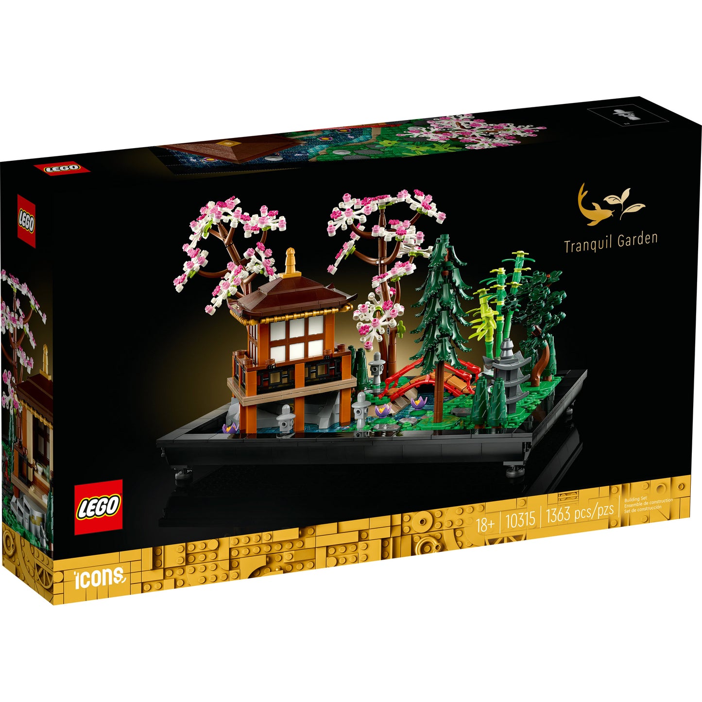 The LEGO® Tranquil Garden - ONLINE ONLY set by LEGO features a Japanese garden—ideal for mindfulness fans.