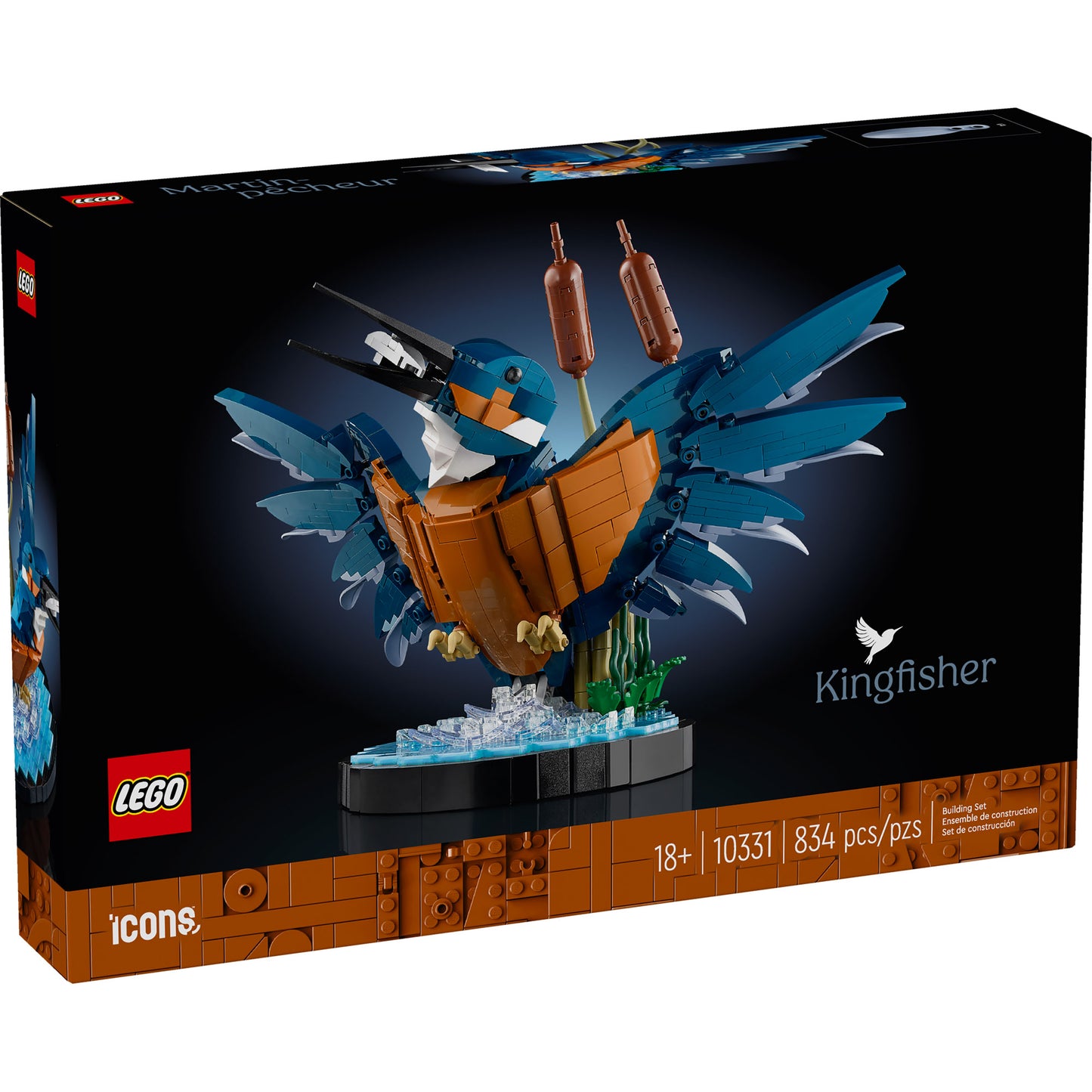 LEGO® Kingfisher Bird - ONLINE ONLY set, 834 pieces— a creative build for adults 18+.