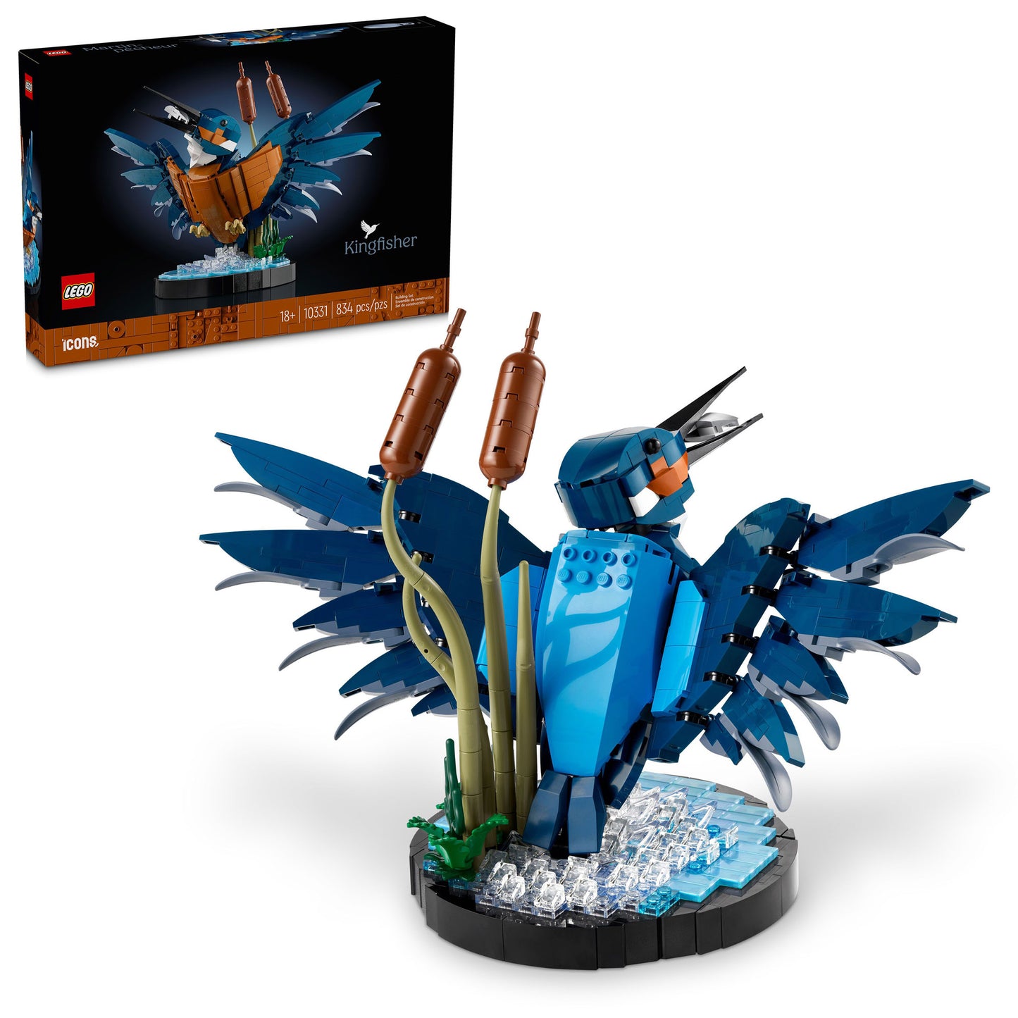 LEGO® Kingfisher Bird: a creative building set for adults, perfect as unique home décor.