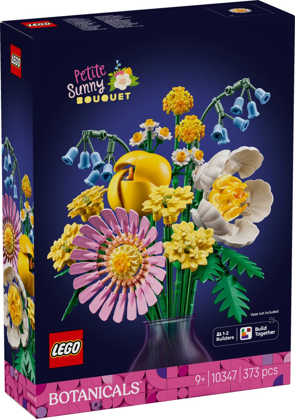 LEGO® Petite Sunny Bouquet (373 pieces, ages 9+) is perfect for a vibrant floral display.