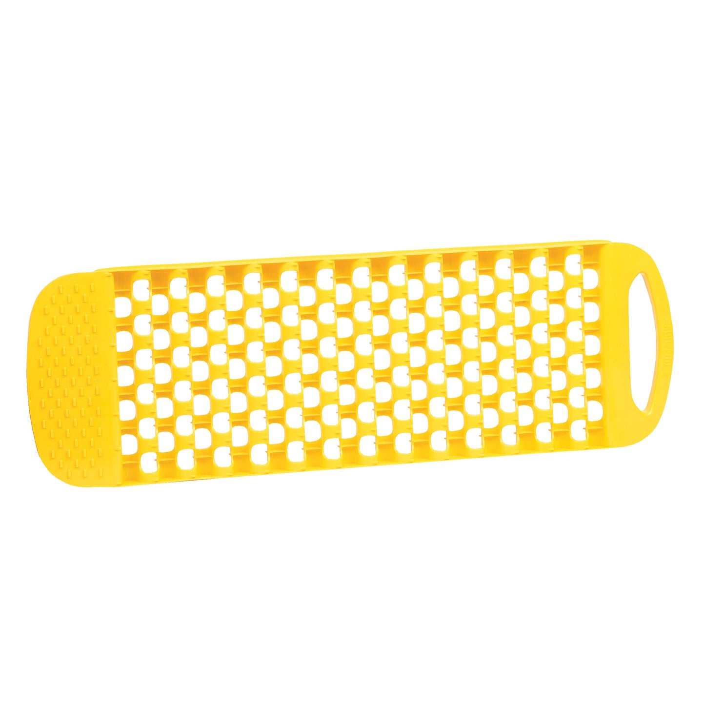 SubZero® GripTrax™ yellow foot scrubber with handle, inspired by SubZero traction tool design.