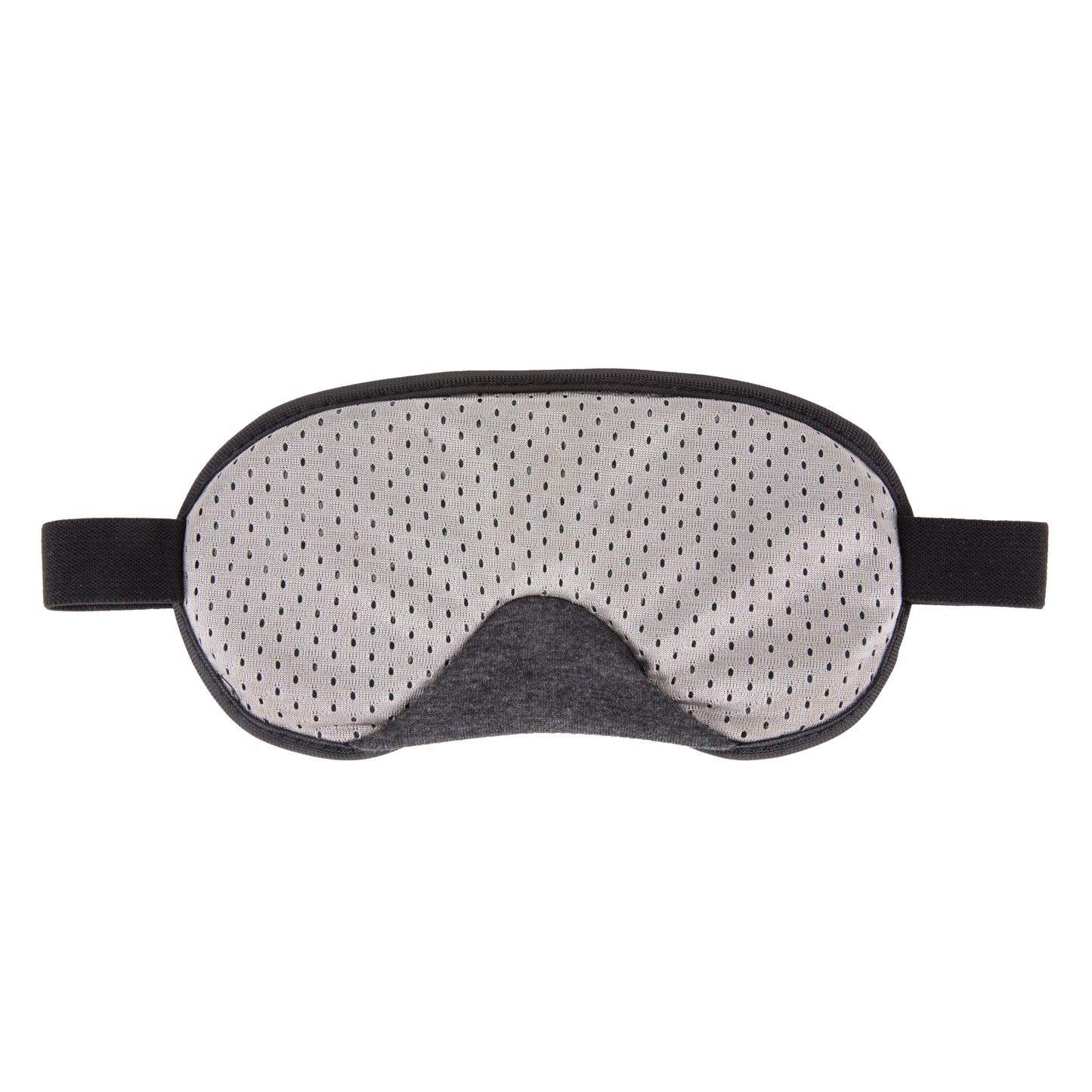 Back of Travelon Cooling Gel Eye Mask with black strap, soothes tired eyes and blocks light.