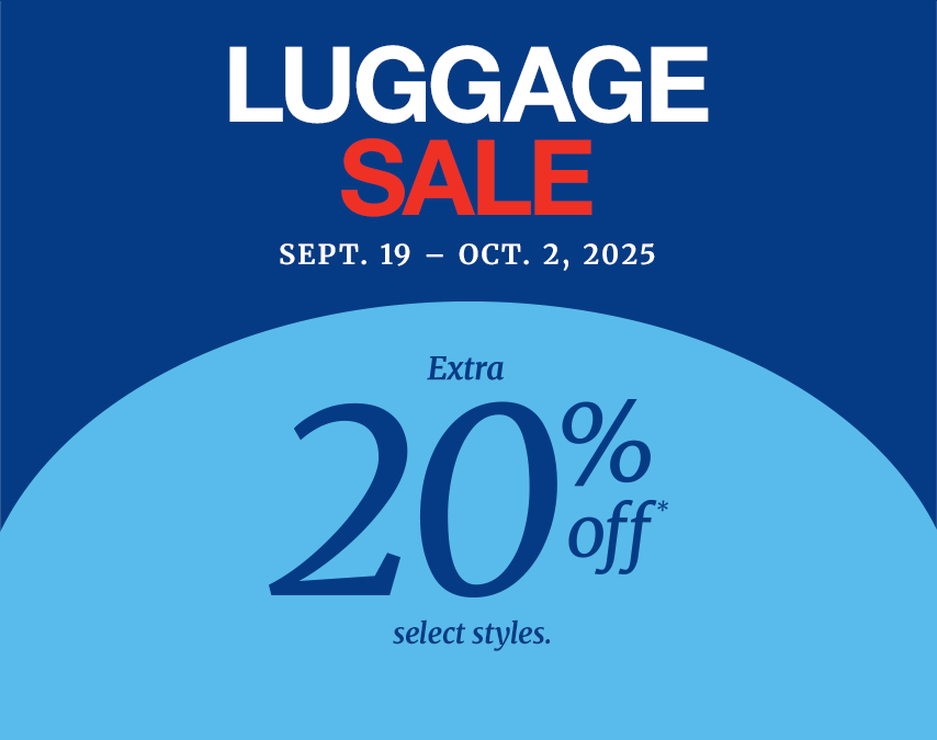 luggage sale sept 19 - oct 2, 2025 extra 20%off select style.