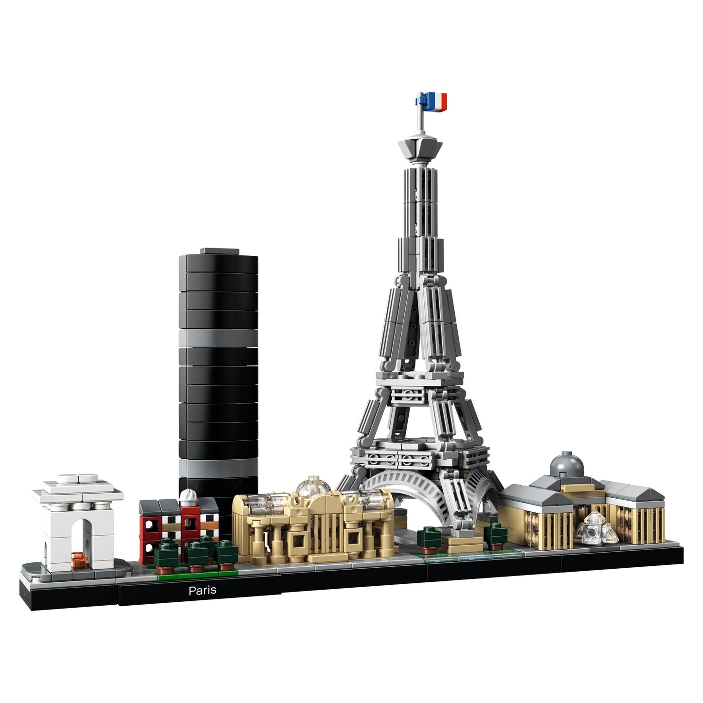 LEGO® Paris - ONLINE ONLY set featuring iconic landmarks like the Eiffel Tower and Arc de Triomphe.