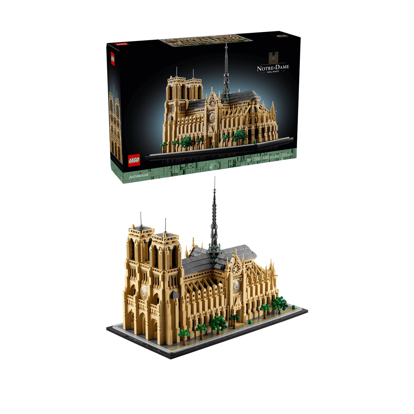 LEGO® Notre-Dame de Paris - ONLINE ONLY set by LEGO, shown with box—a must-have Paris collectible for fans.