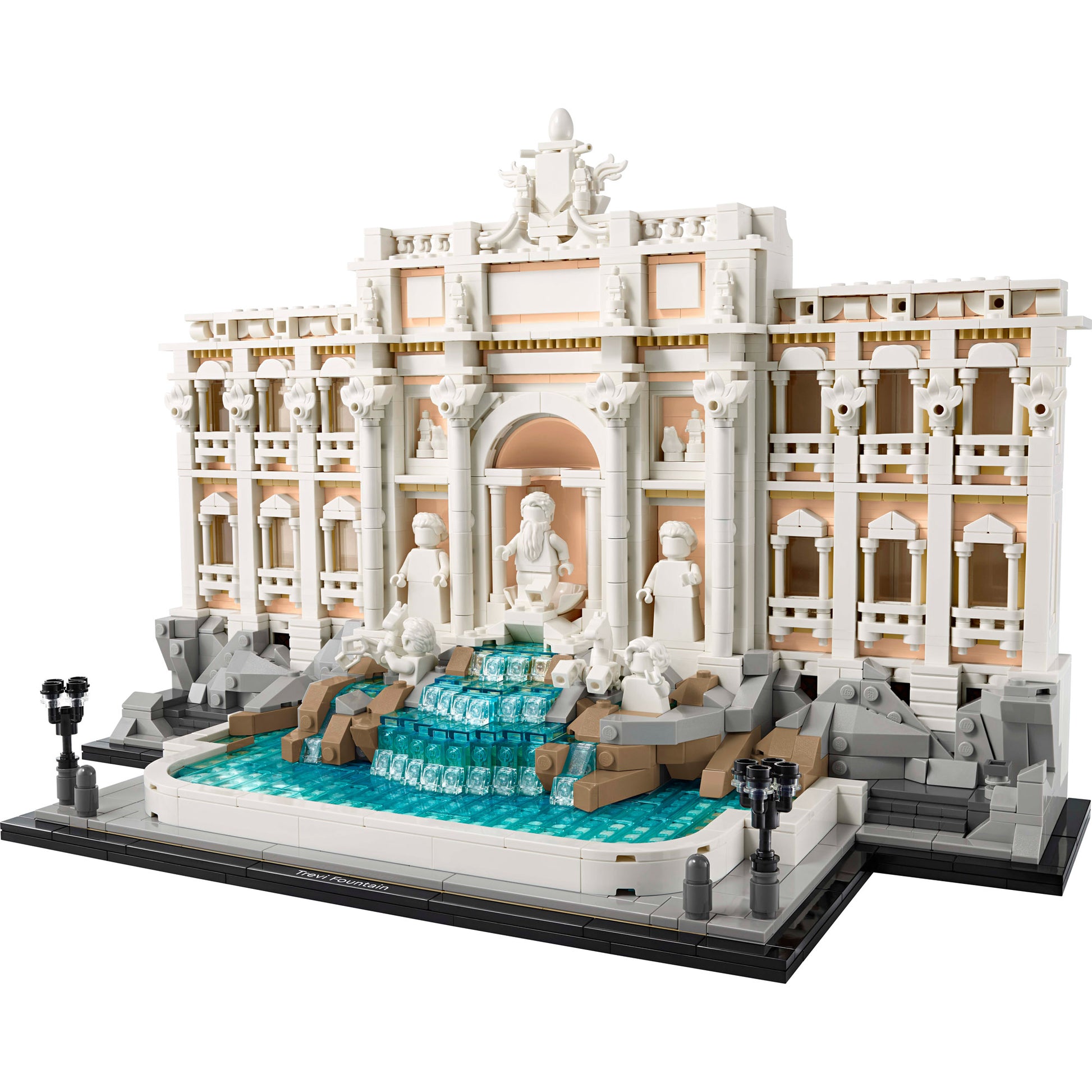 LEGO® Trevi Fountain - ONLINE ONLY by LEGO features detailed statues, blue bricks, and iconic Rome designs.