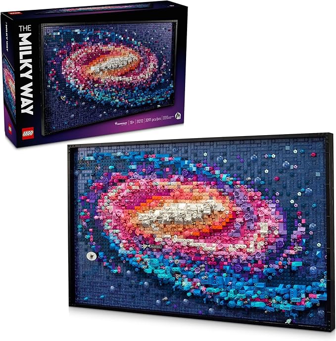 LEGO® The Milky Way Galaxy—ONLINE ONLY; a stunning LEGO wall art set, perfect for astronomy enthusiasts.