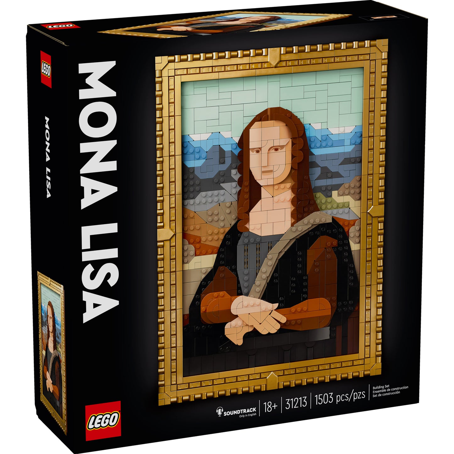 LEGO® Mona Lisa - ONLINE ONLY, 1,503 pieces for ages 18+, a unique LEGO home décor gift.