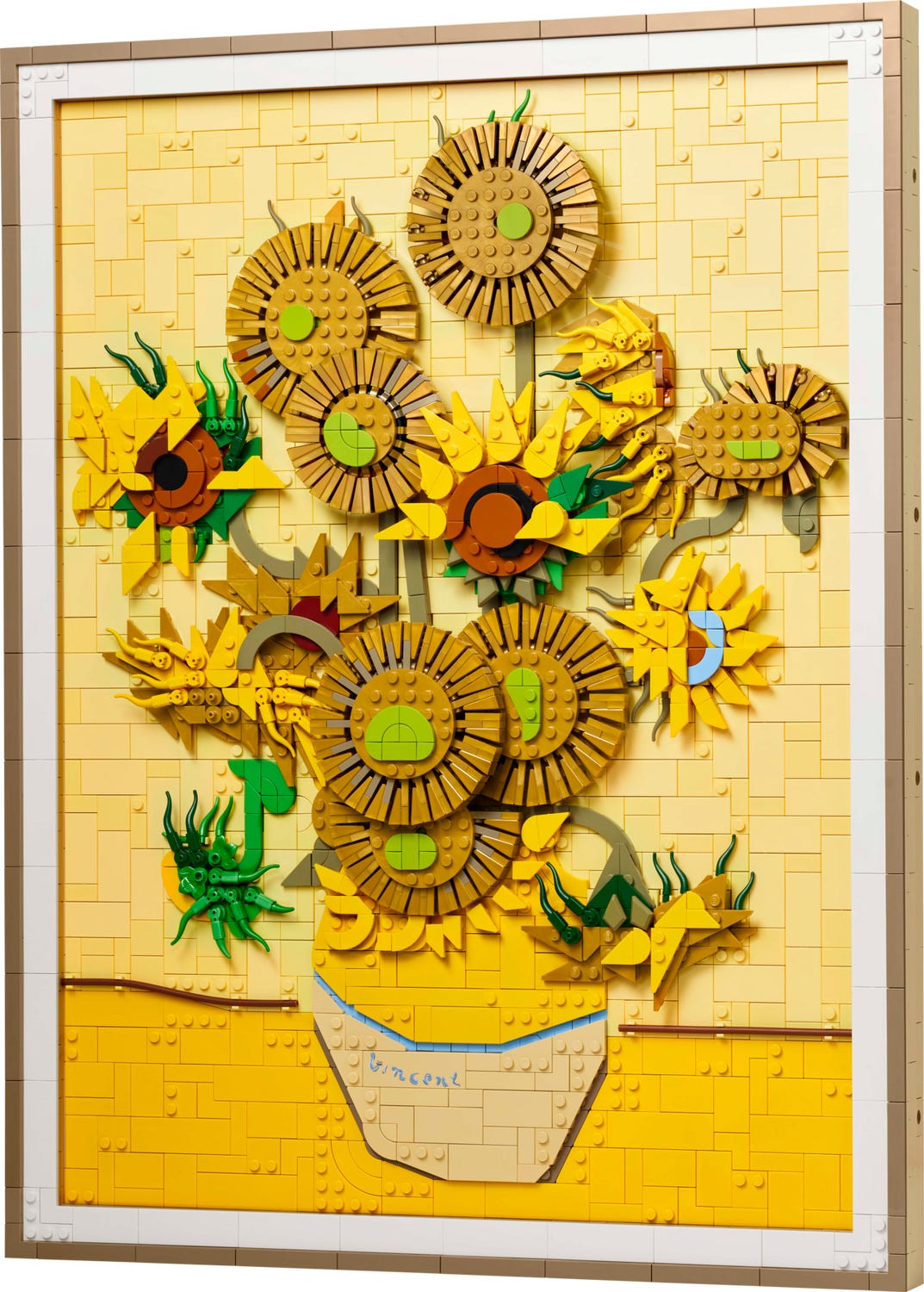 Create unique wall art with LEGO® Vincent van Gogh - Sunflowers.