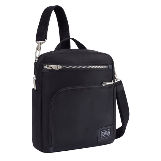 Product Image – Travelon Anti-theft Heritage Tour Bag features RFID blocking, zip pockets & adjustable strap; shown on white.
