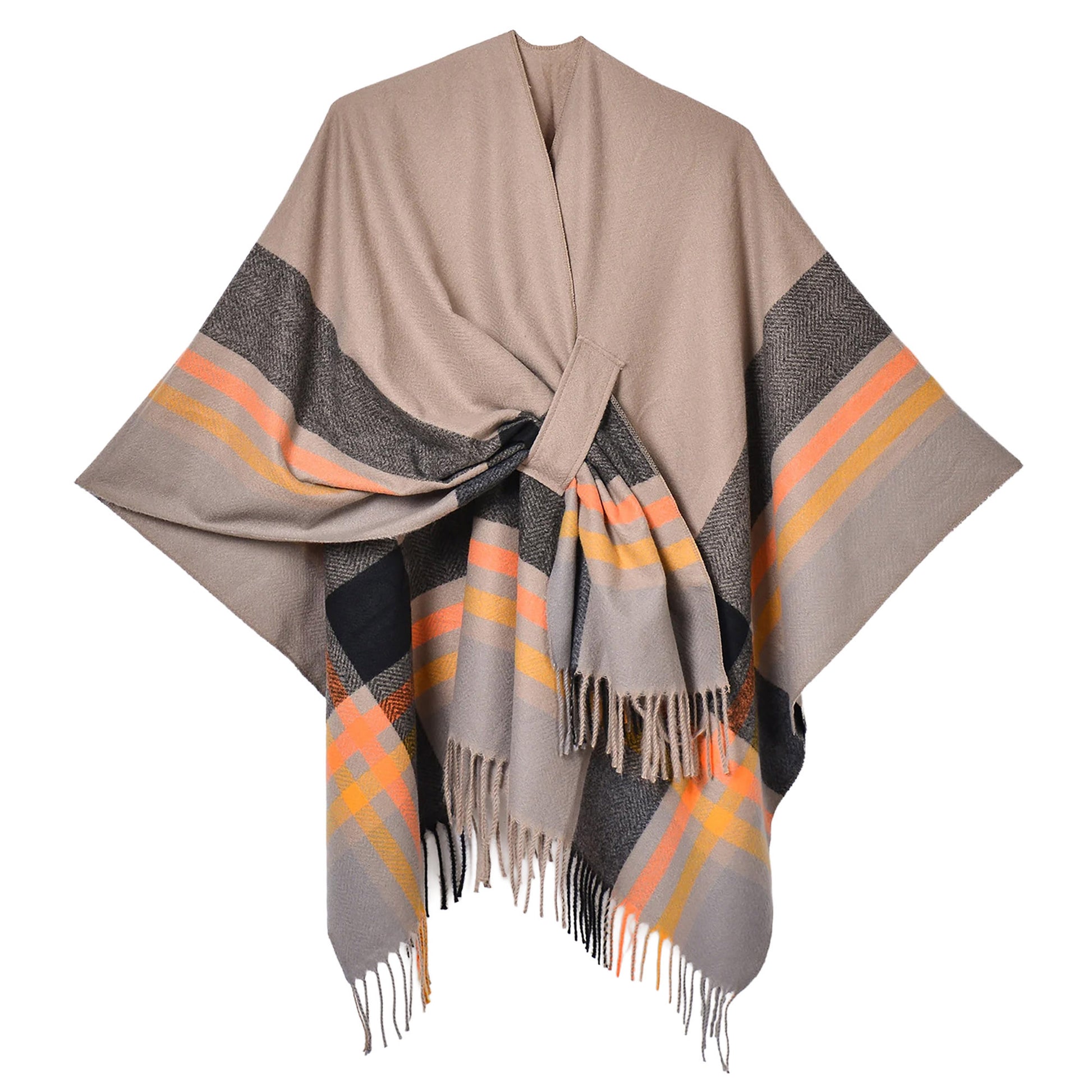 Miss Caprice Versatile Plaid Poncho - ONLINE ONLY