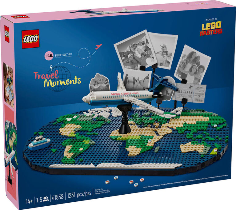 LEGO® Travel Moments - ONLINE ONLY set with world map, airplane, and travel photo prints by LEGO.