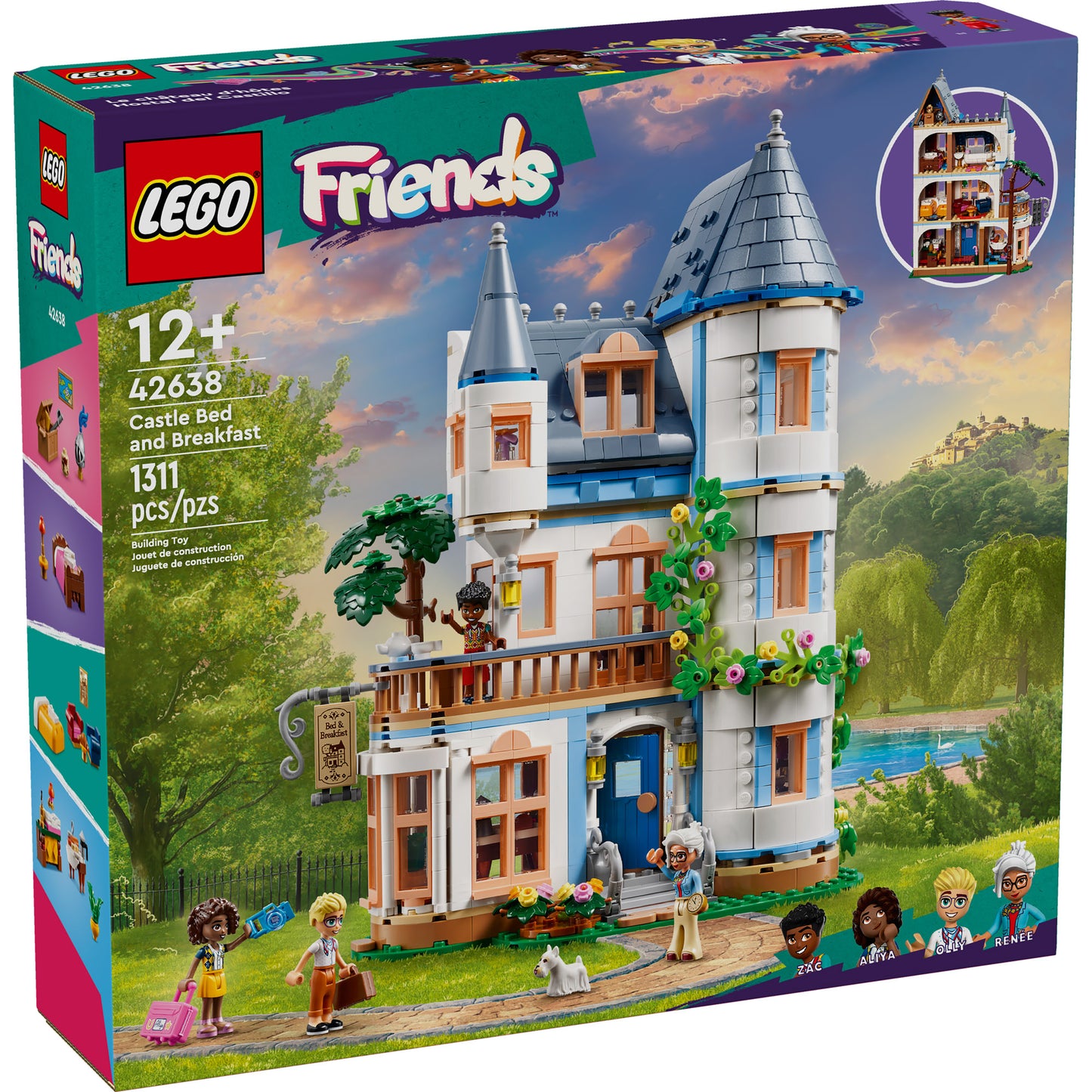 LEGO® Castle Bed and Breakfast playset, 1311 pieces, minifigures, ages 12+.