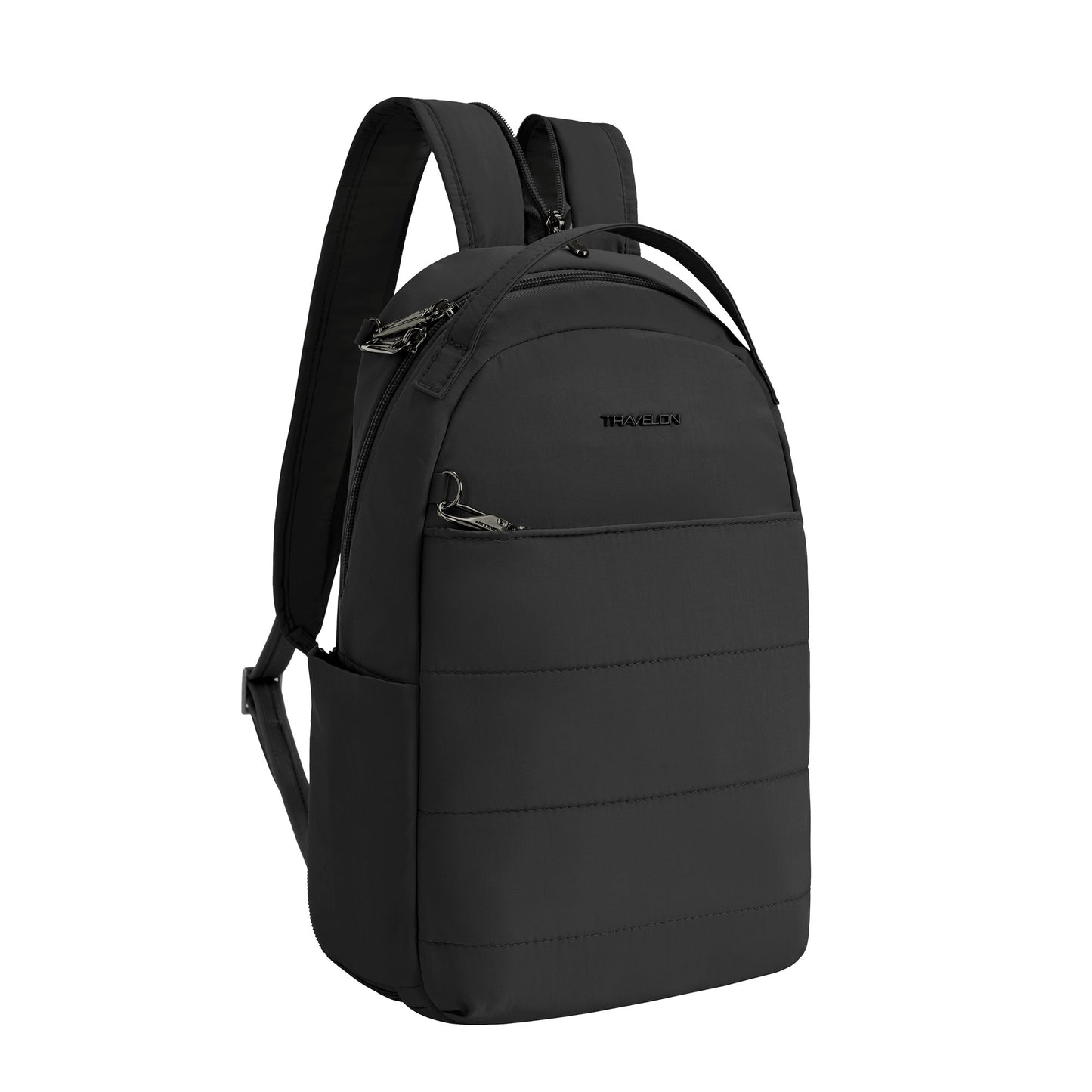 Travelon Roam Anti-theft Backpack/Sling features lightweight nylon, secure zippers, and adjustable straps.
