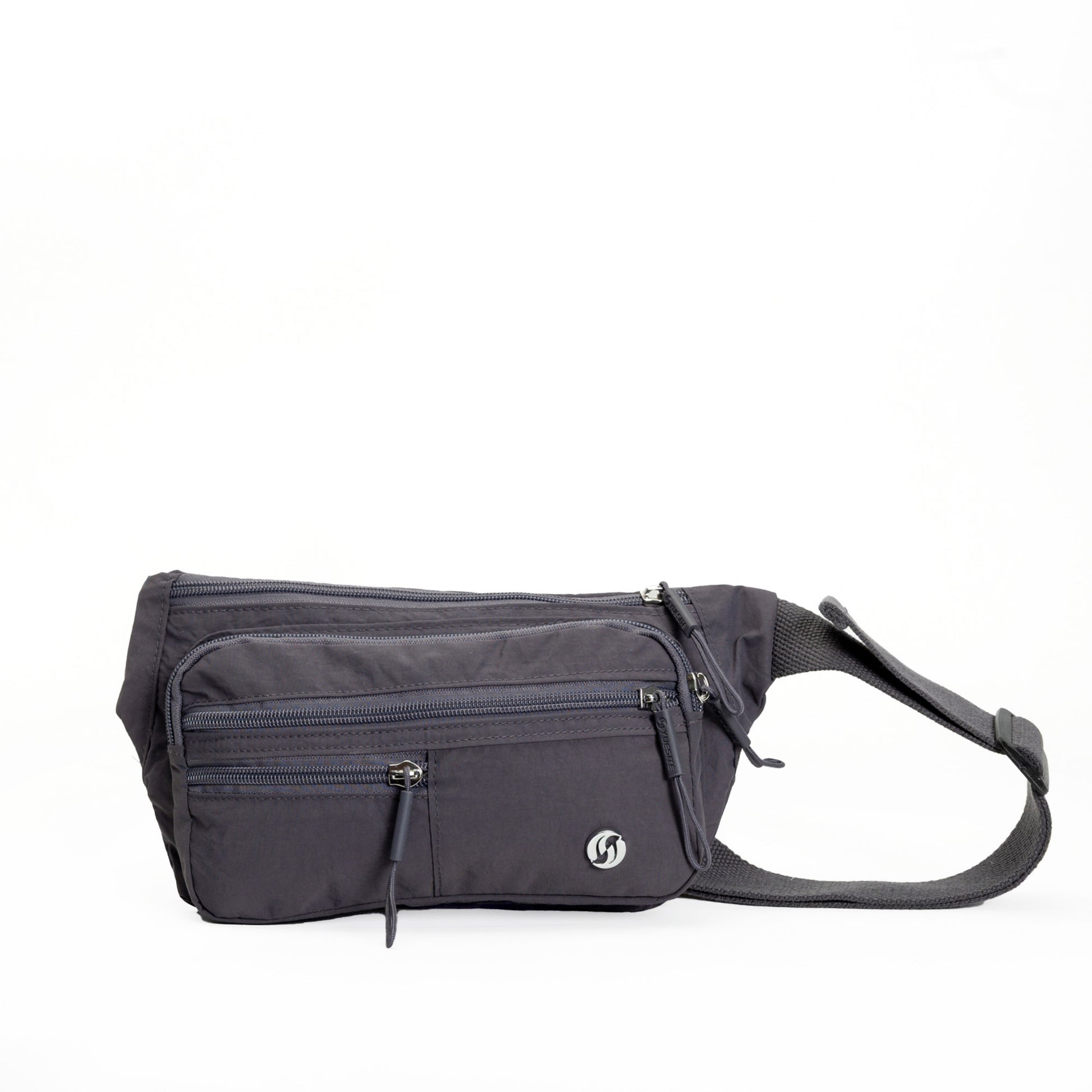 Miss Caprice Unisex Waist Bag, grey, front view