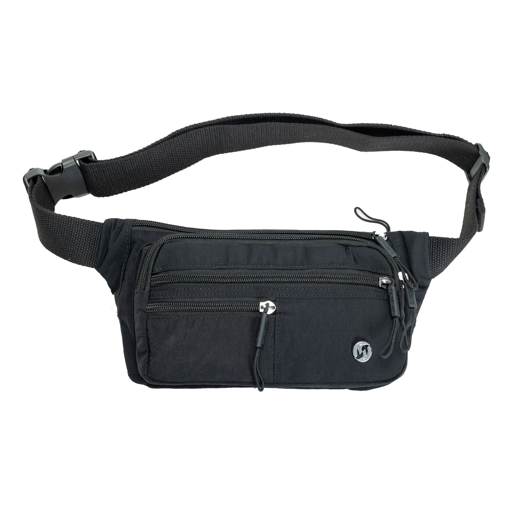 Miss Caprice Unisex Waist Bag, black, front view