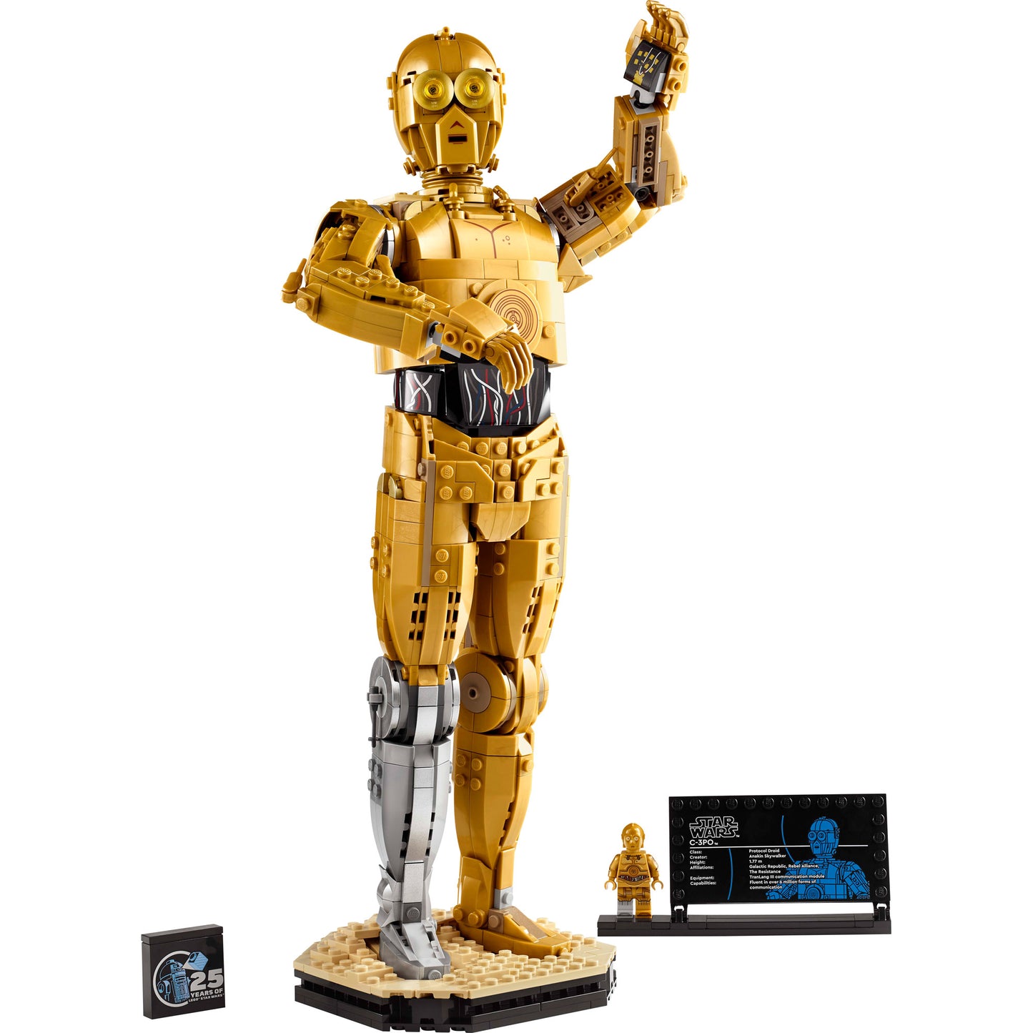 LEGO® C-3PO™ - ONLINE ONLY buildable droid with display plaque and collectible minifigure included.