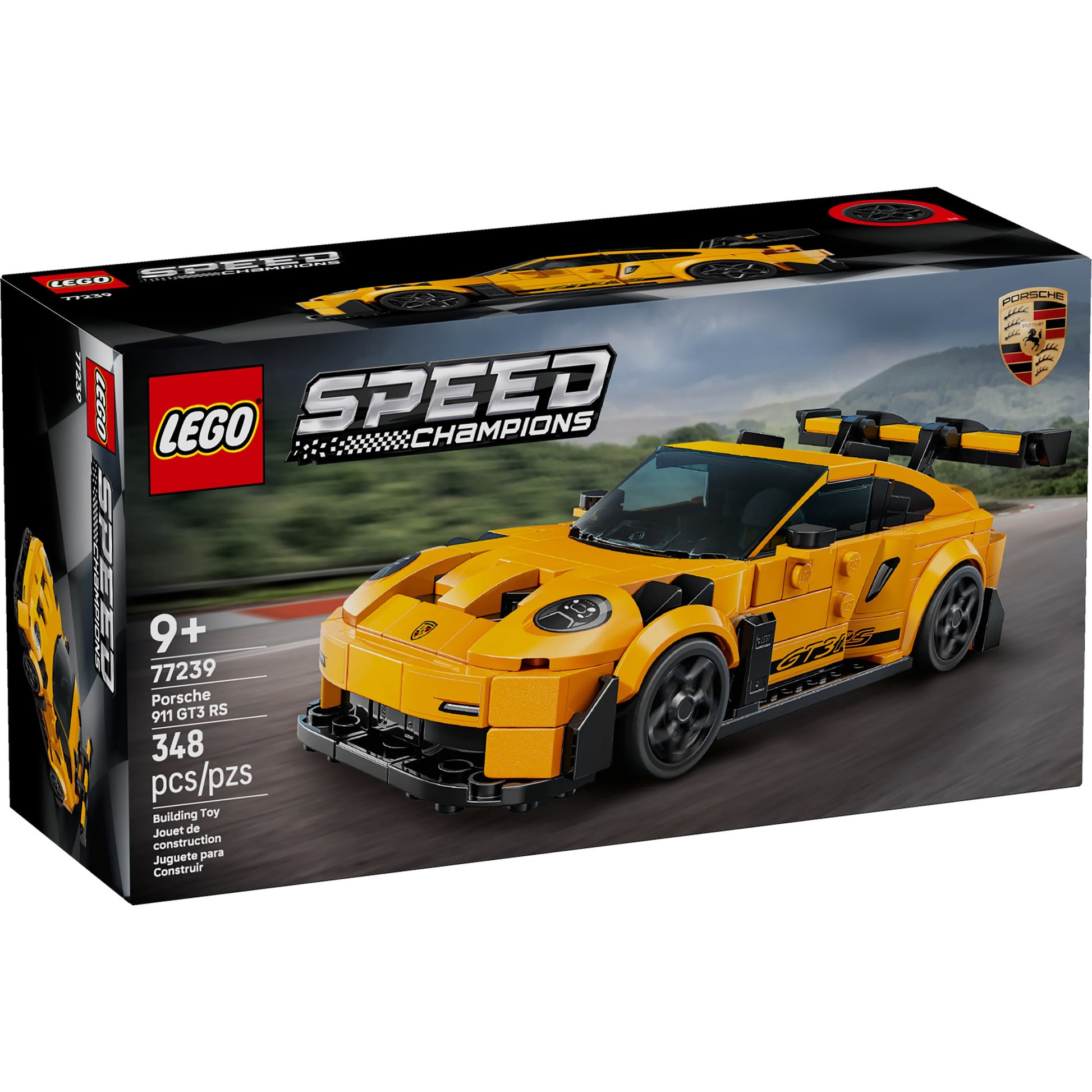 LEGO® Porsche 911 GT3 RS Super Car, 347 pieces, for ages 9+.