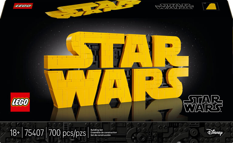 LEGO® Brick-Built Star Wars™ Logo set 75407, 700 pieces, ages 18+.