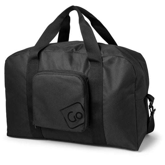 Product Image – Go Travel Classic Foldaway Travel Bag, black, front angled view