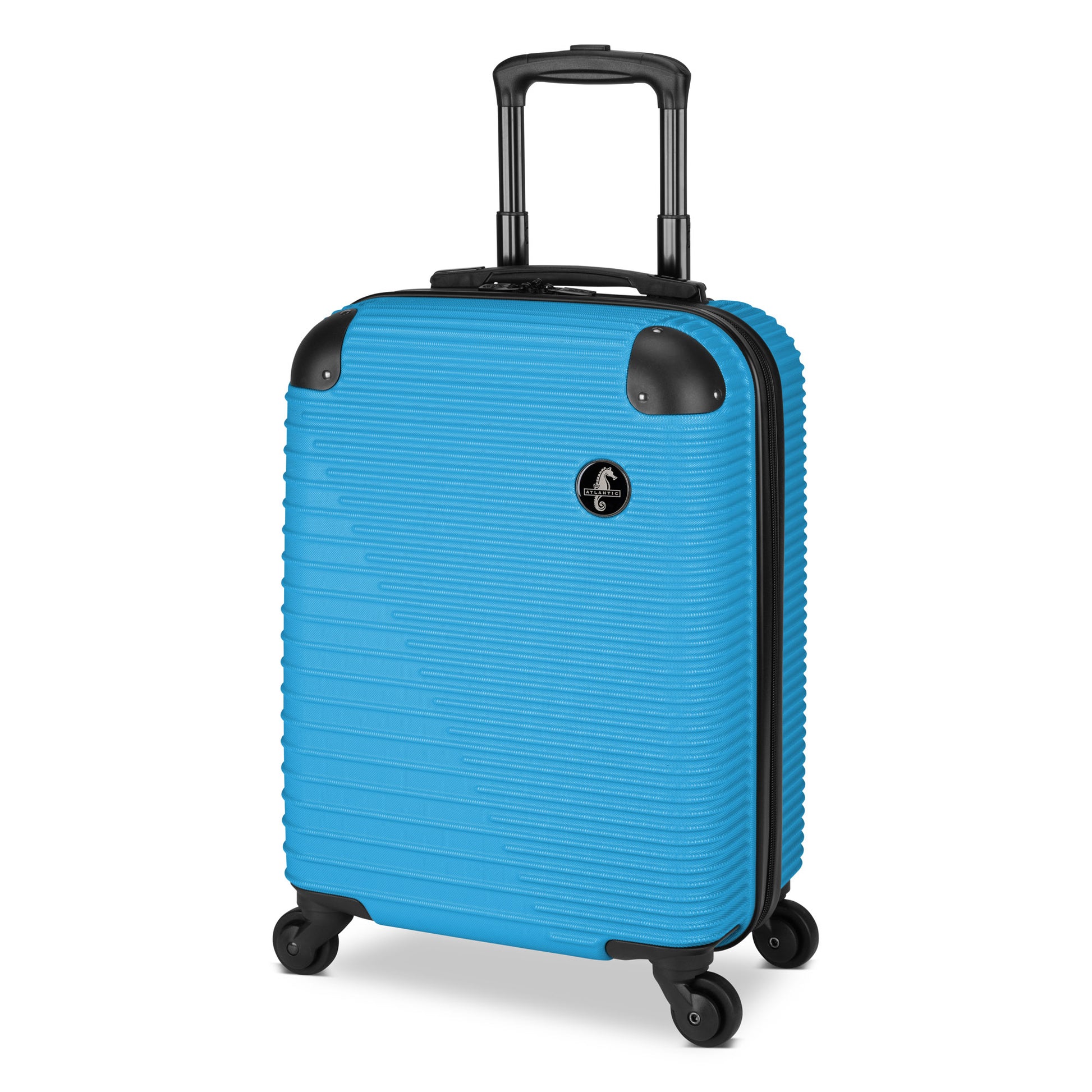 Atlantic Swerve 19" Hardside Spinner Carry-on, aquarius blue colour, front angled view