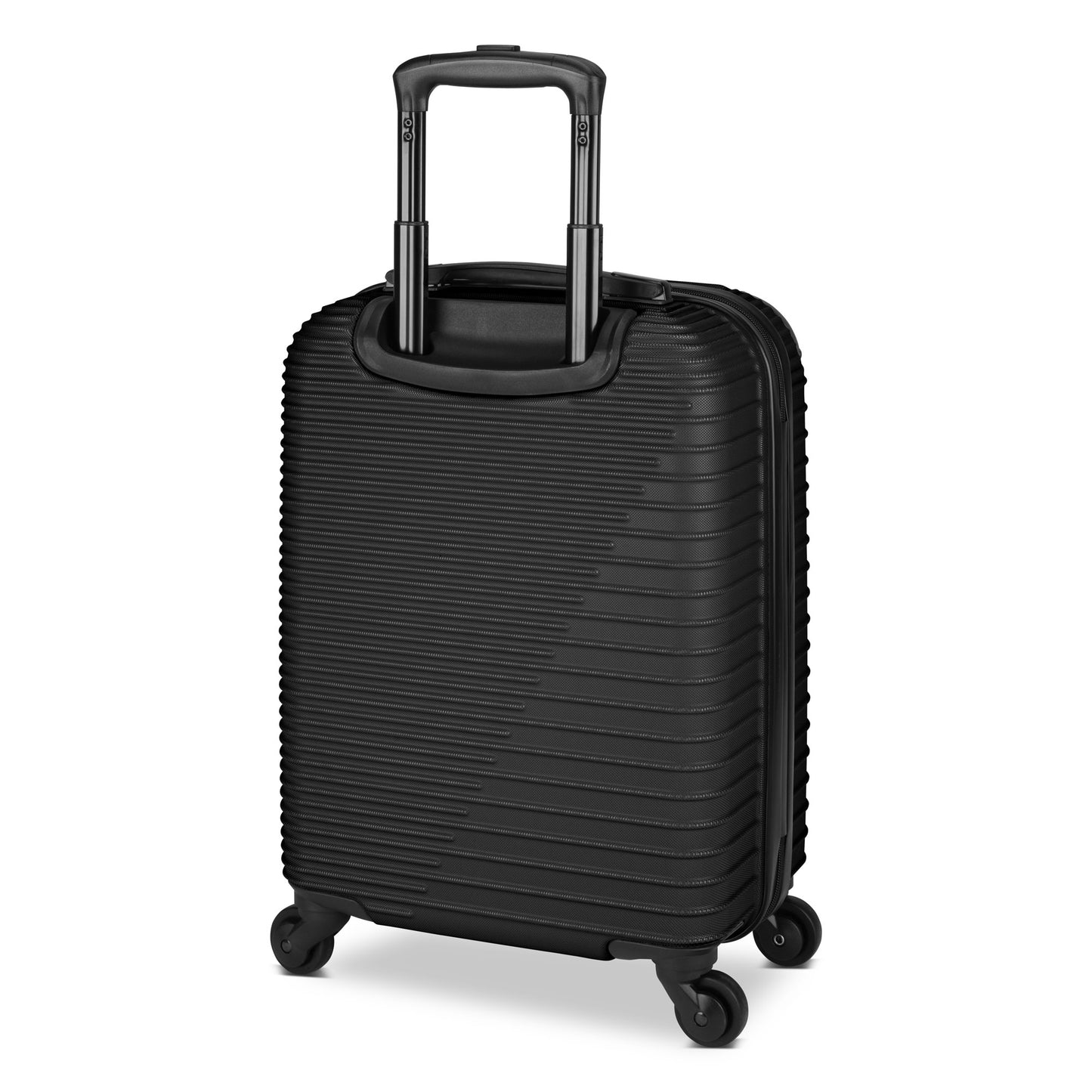 Atlantic Swerve 19" Hardside Spinner Carry-on, black, back angled view