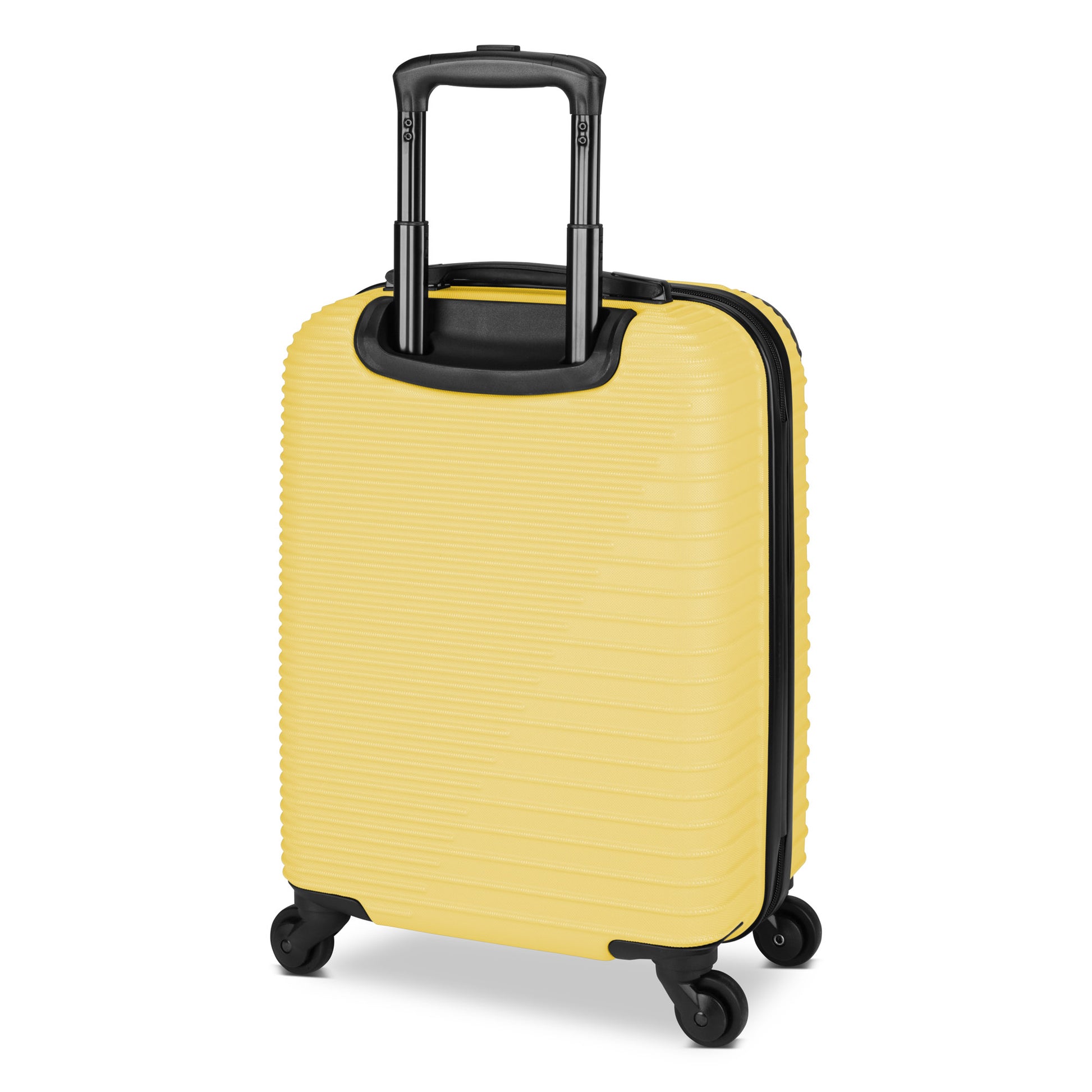 Atlantic Swerve 19" Hardside Spinner Carry-on, lemon meringue yellow, back angled view
