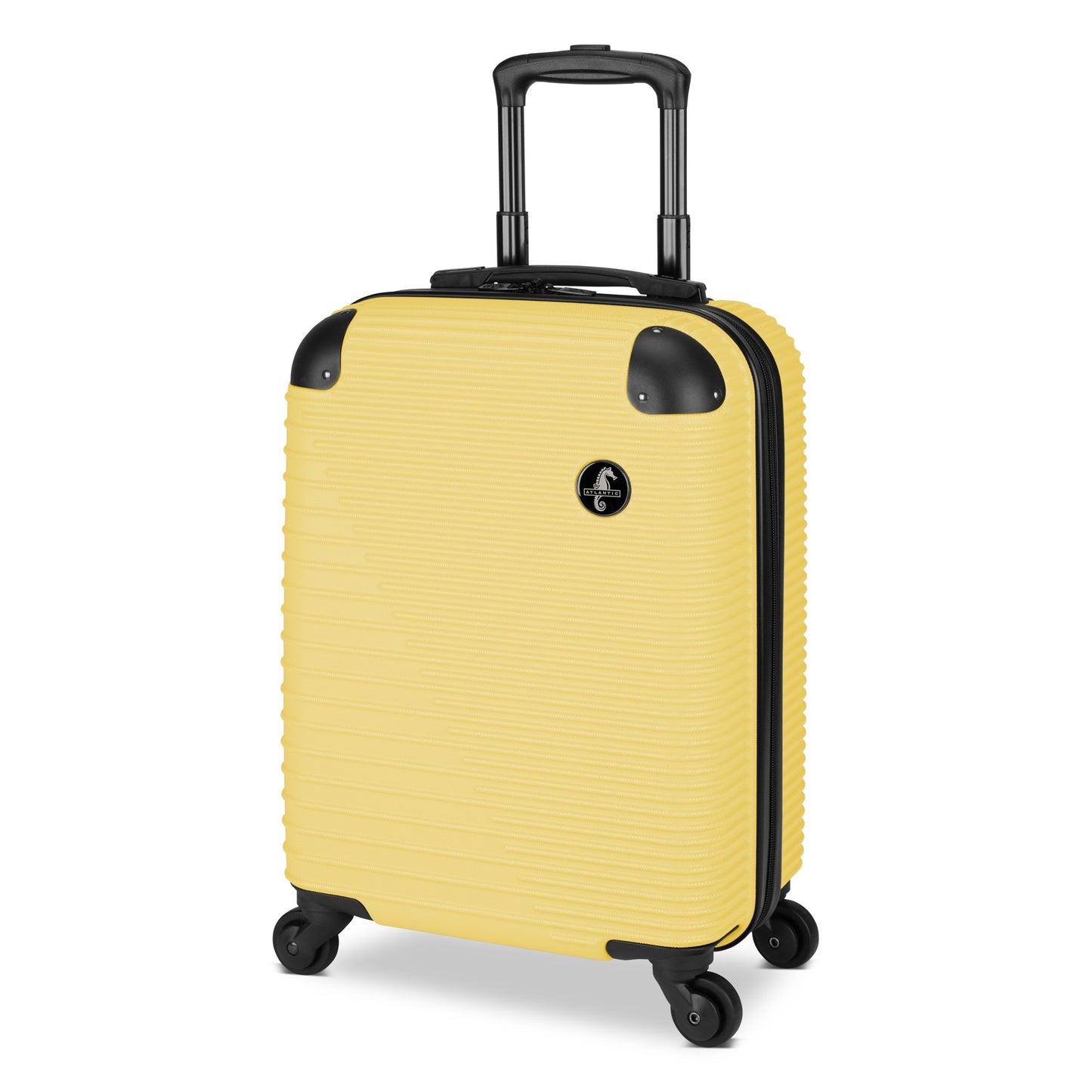 Atlantic Swerve 19" Hardside Spinner Carry-on, lemon meringue yellow, front angled view