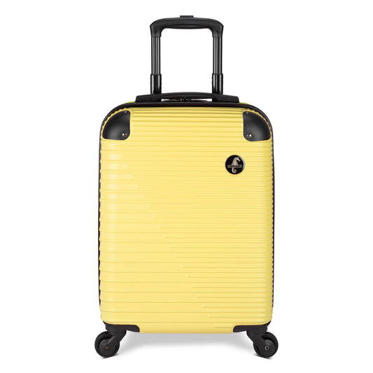 Product Image – Atlantic Swerve 19" Hardside Spinner Carry-on, lemon meringue yellow, front view