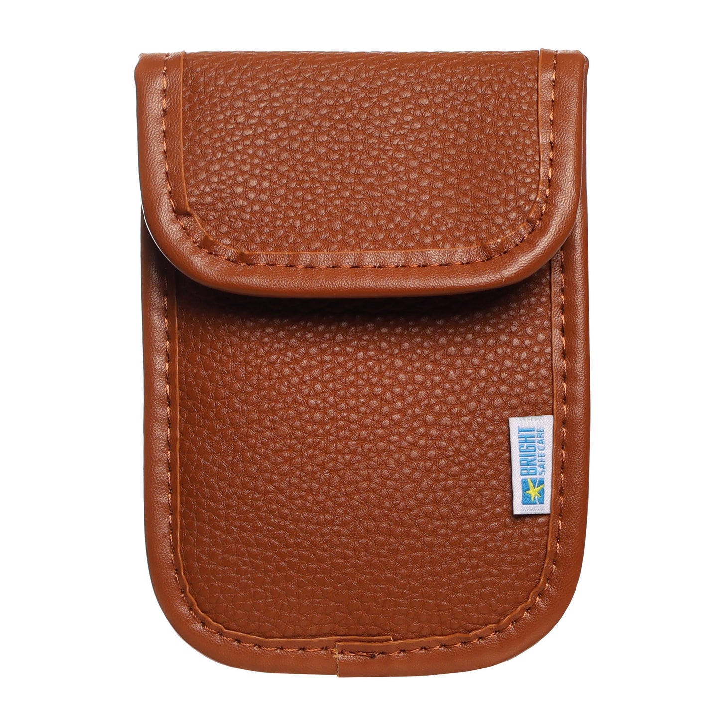 Bright Safe Care RFID Key and Card Blocker, cognac, front view