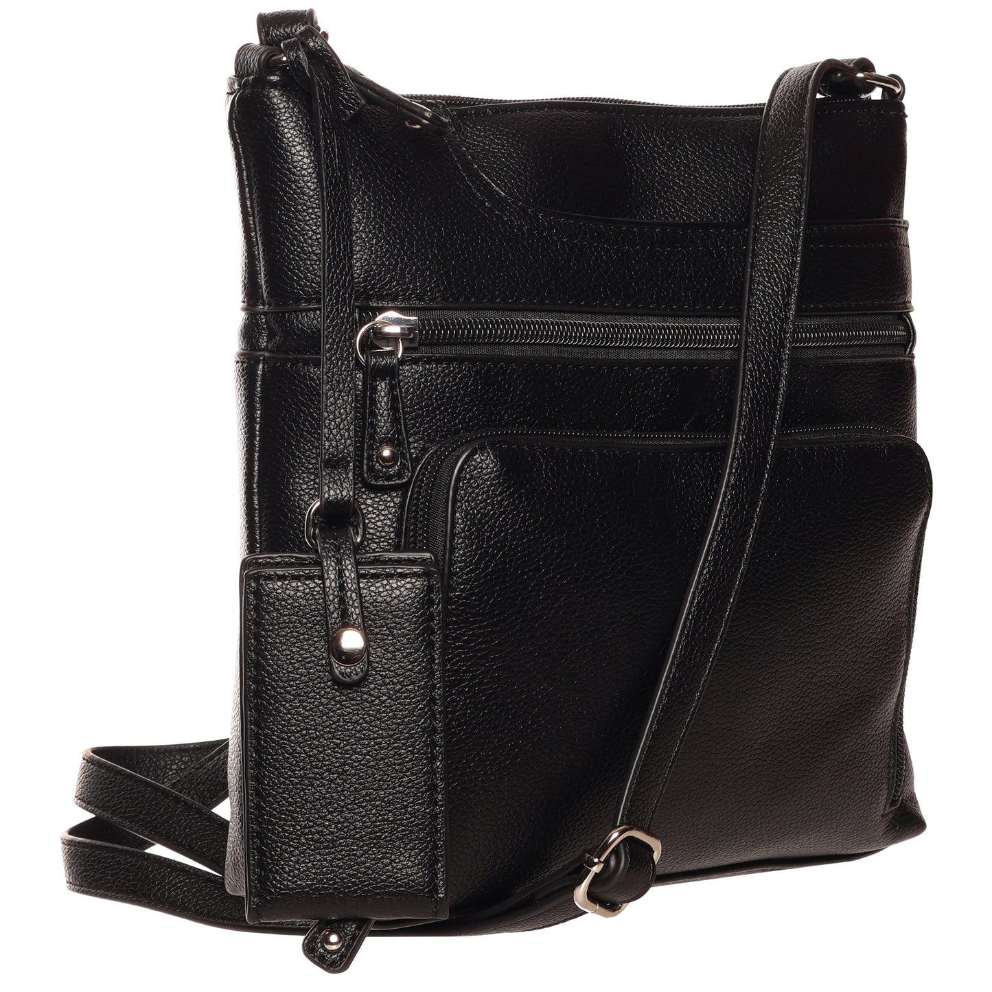 SevenDays Aspen RFID Front Zip Crossbody features secure storage, zip compartments, and an attached cardholder.