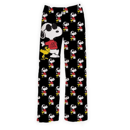 Product Image – Brief Insanity Lounge Pants feature a Peanuts Snoopy Joe Cool print and a comfy polyester spandex blend.