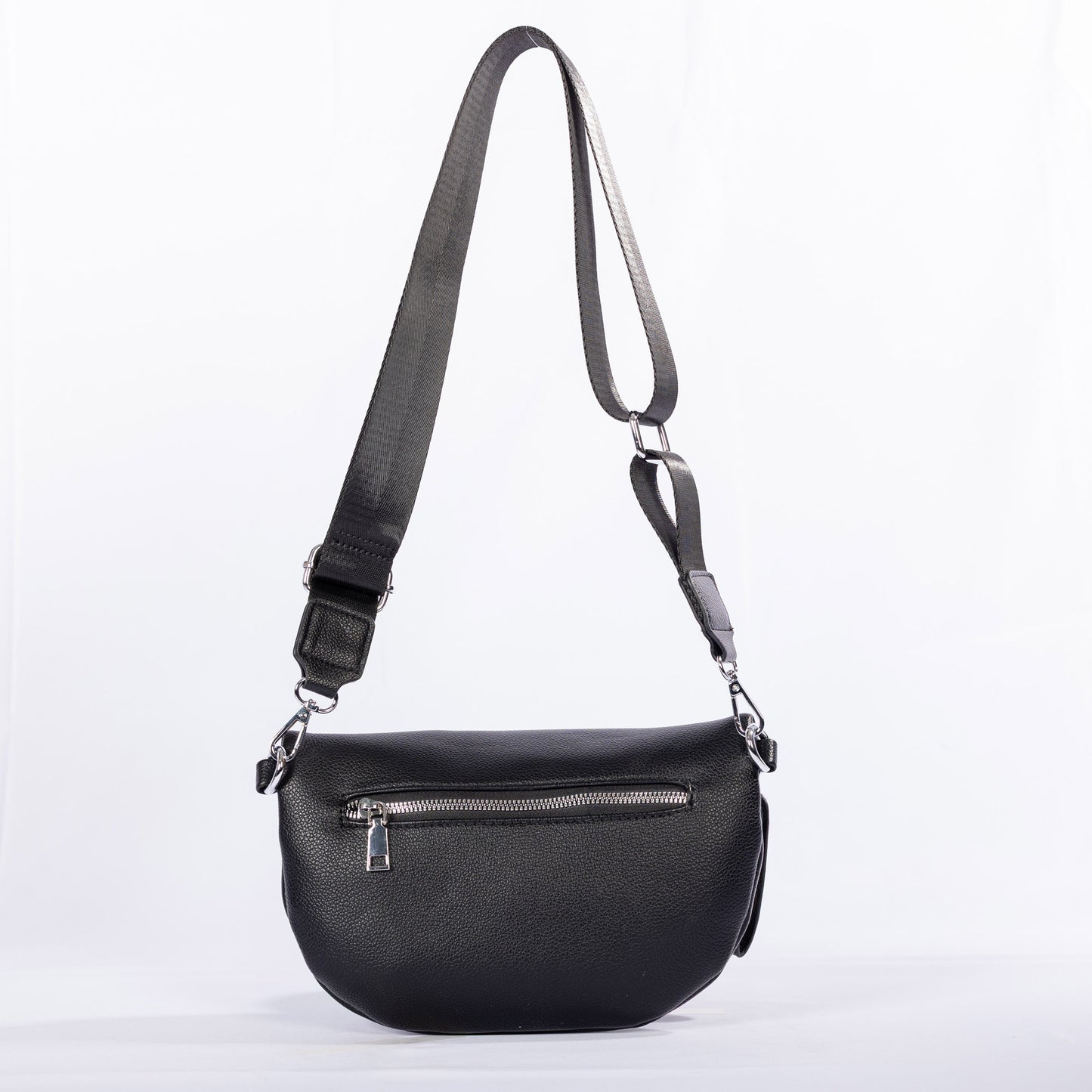 Miss Caprice Waist/Crossbody Bag with adjustable strap and front zip pocket for hands-free convenience.