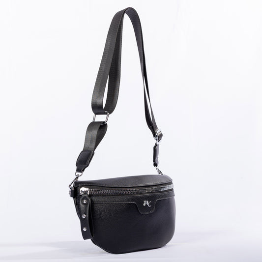 Product Image – The Miss Caprice Waist/Crossbody Bag has a wide adjustable nylon strap and a front zipper pocket.