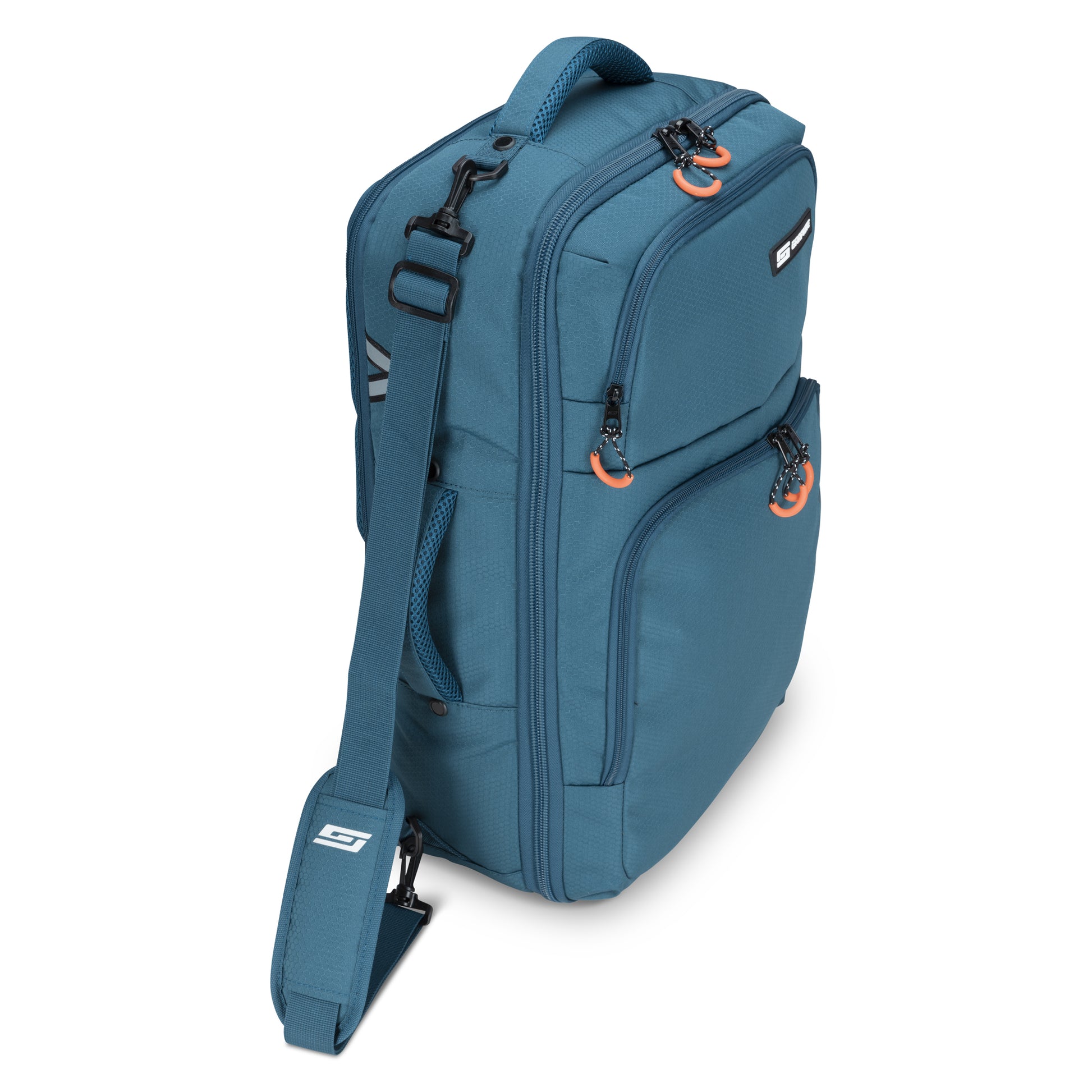 Graphite Metamorph Convertible Travel Backpack with laptop compartment and adjustable shoulder strap.