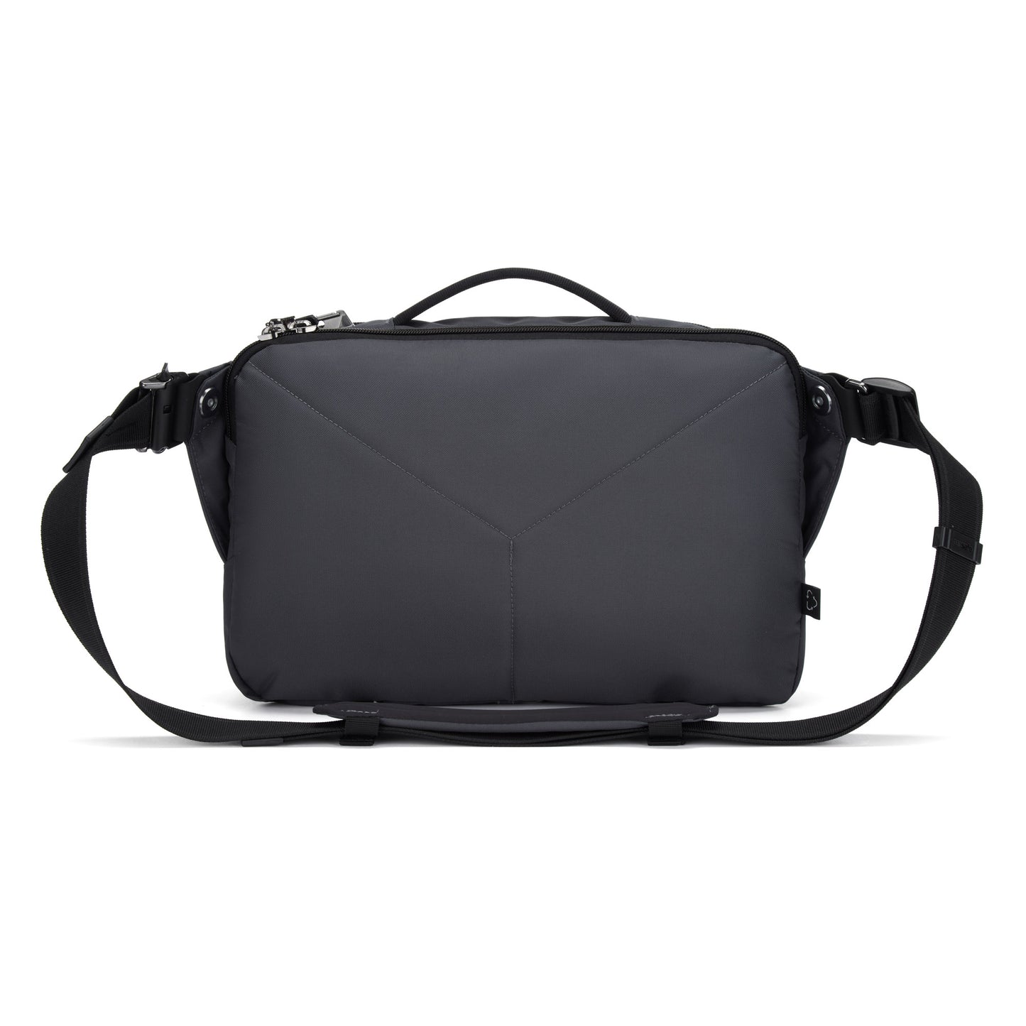 Back view of slate Pacsafe® EXP 12 Anti-theft Sling Crossbody