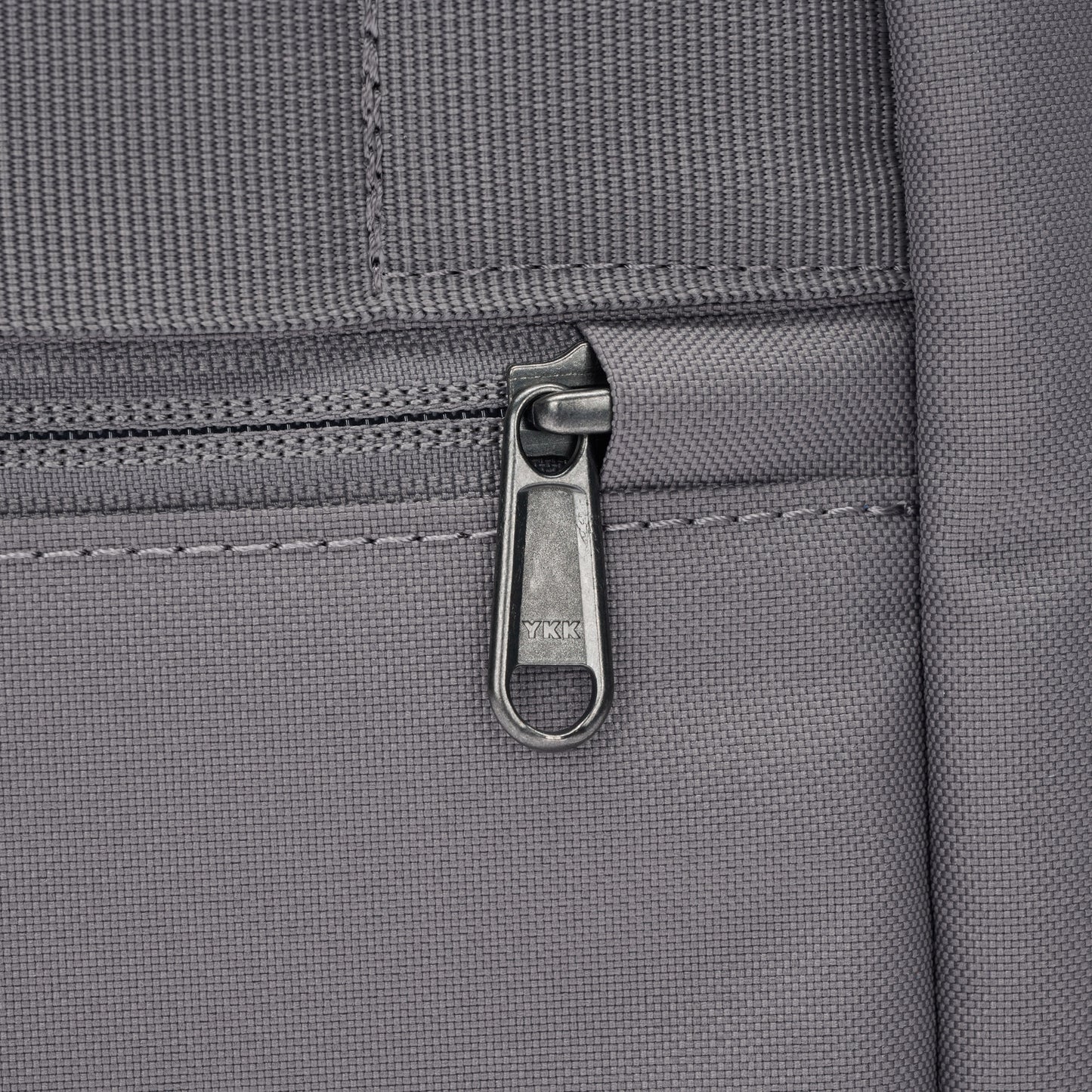 Close up of back privacy zippered pocket
