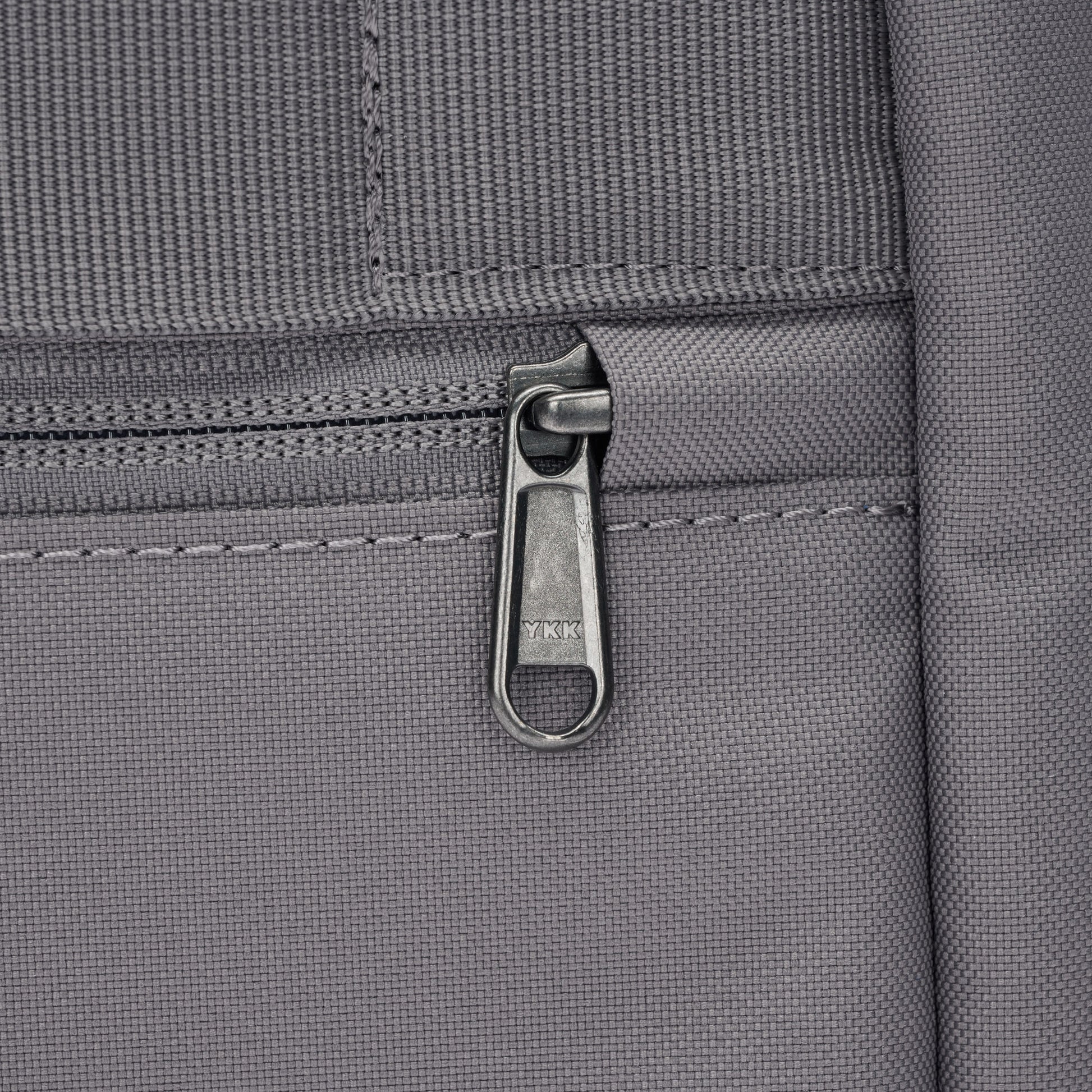 Close up of back privacy zippered pocket