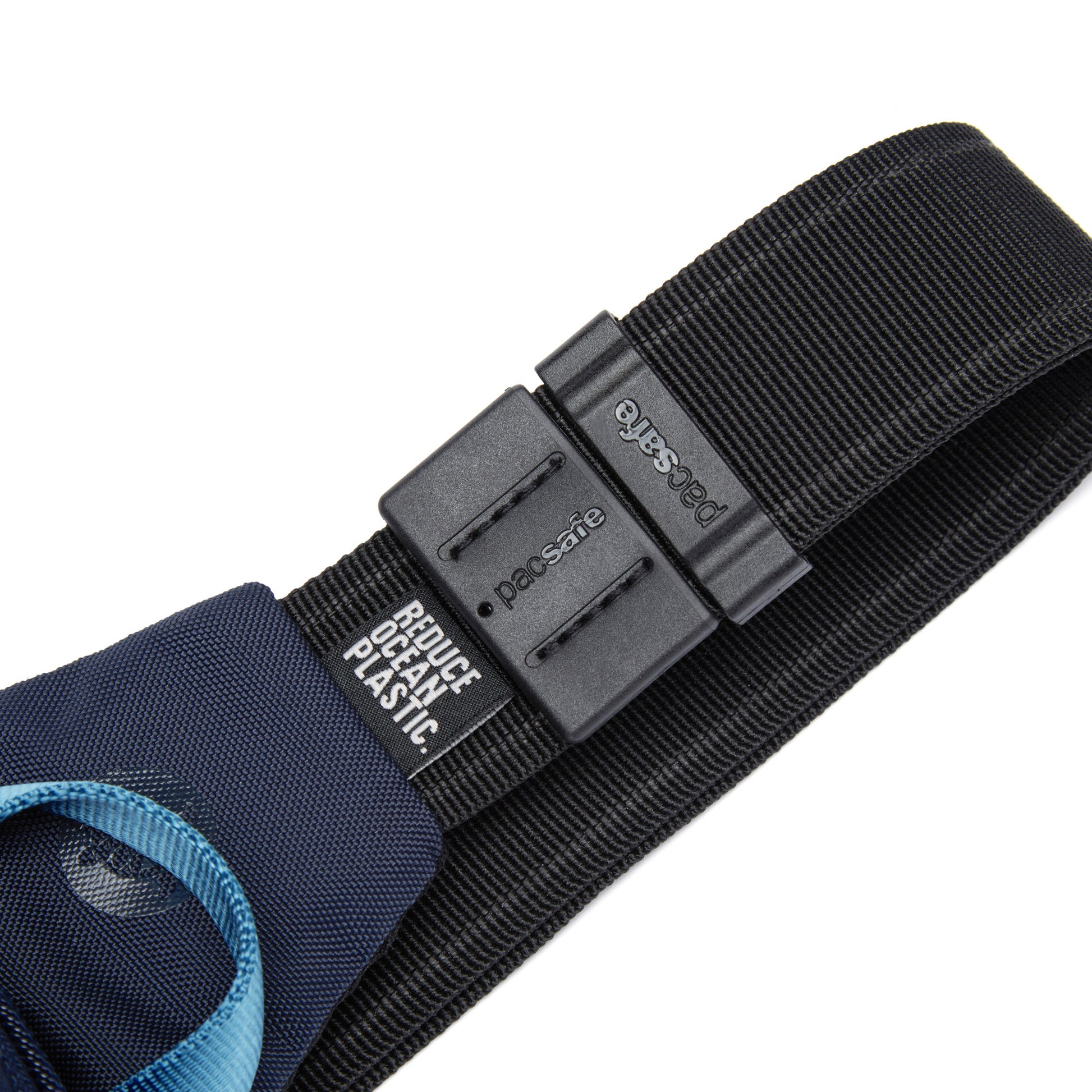 Close up of strap of the Pacsafe® V Anti-theft Action Sling Pack