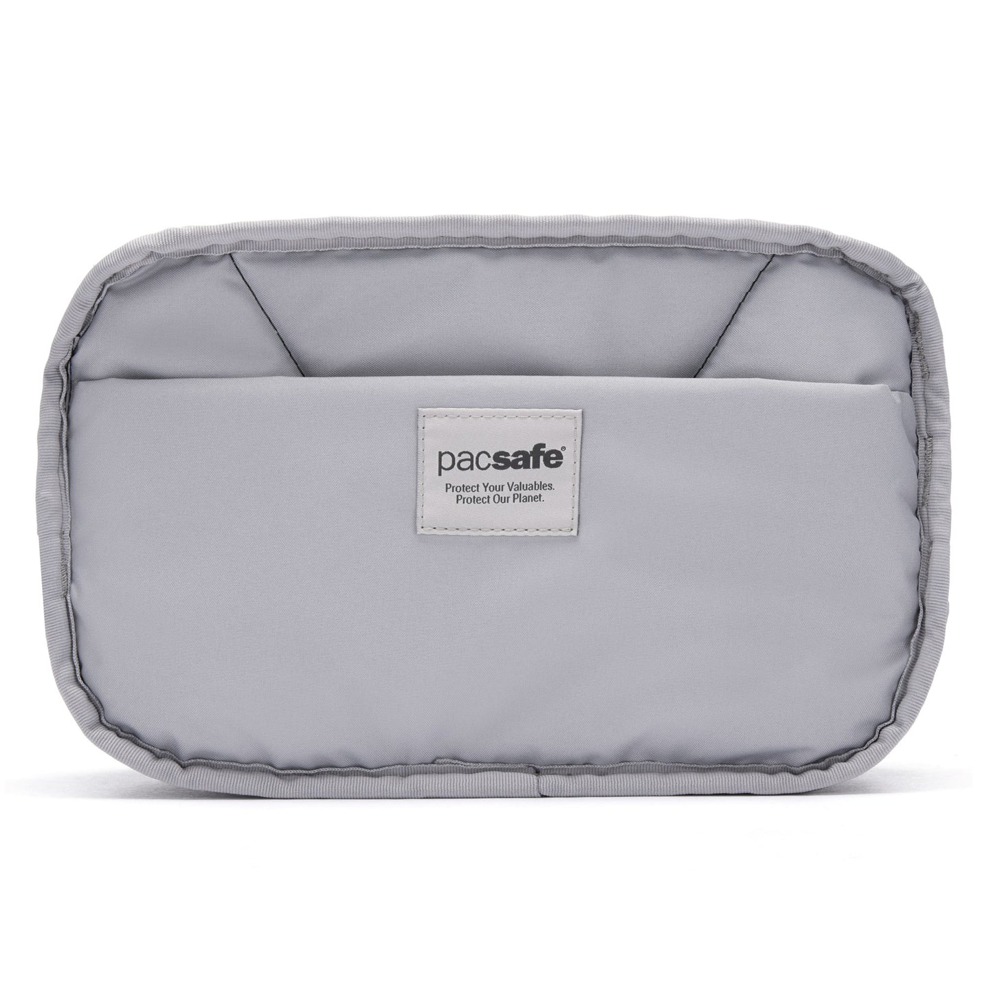 Inside view of pockets in the Pacsafe® V anti-theft hip pack.