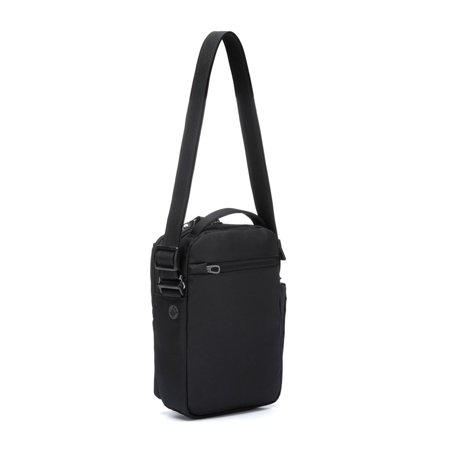 Pacsafe® V Anti-theft Tour Crossbody by Pacsafe: Long strap, zippered main compartment, and side pocket.