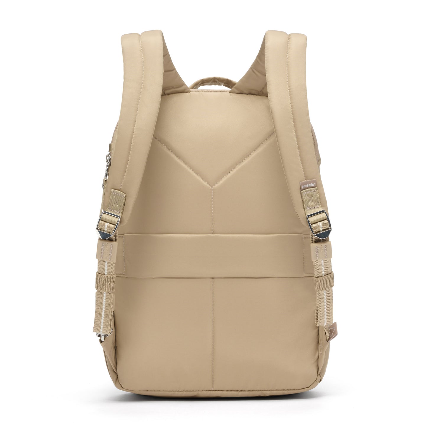 Pacsafe® W 10L Anti-theft Backpack, taupe, back view