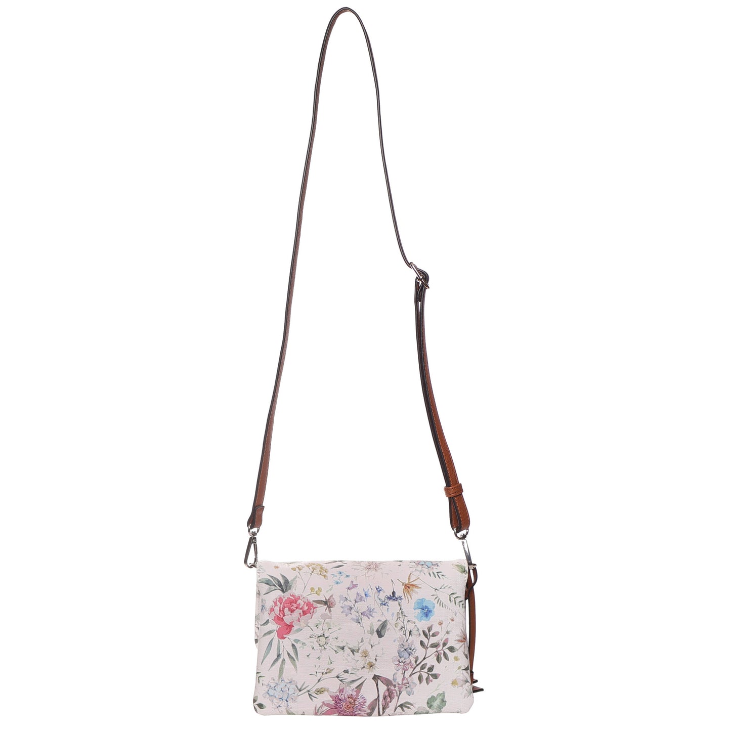 The Seven Days Benji RFID Crossbody offers hands-free convenience with a brown adjustable strap.