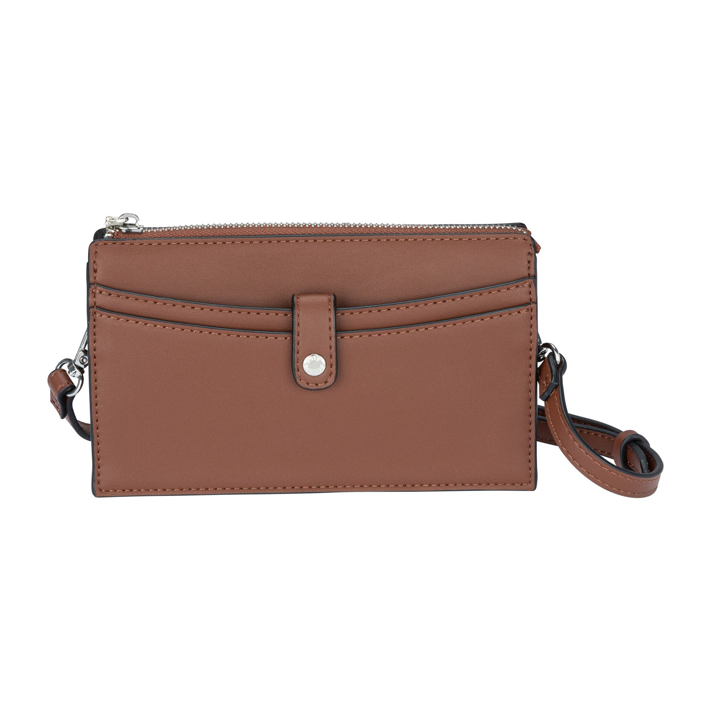 Roots Multi-Compartment Crossbody, cognac, front view