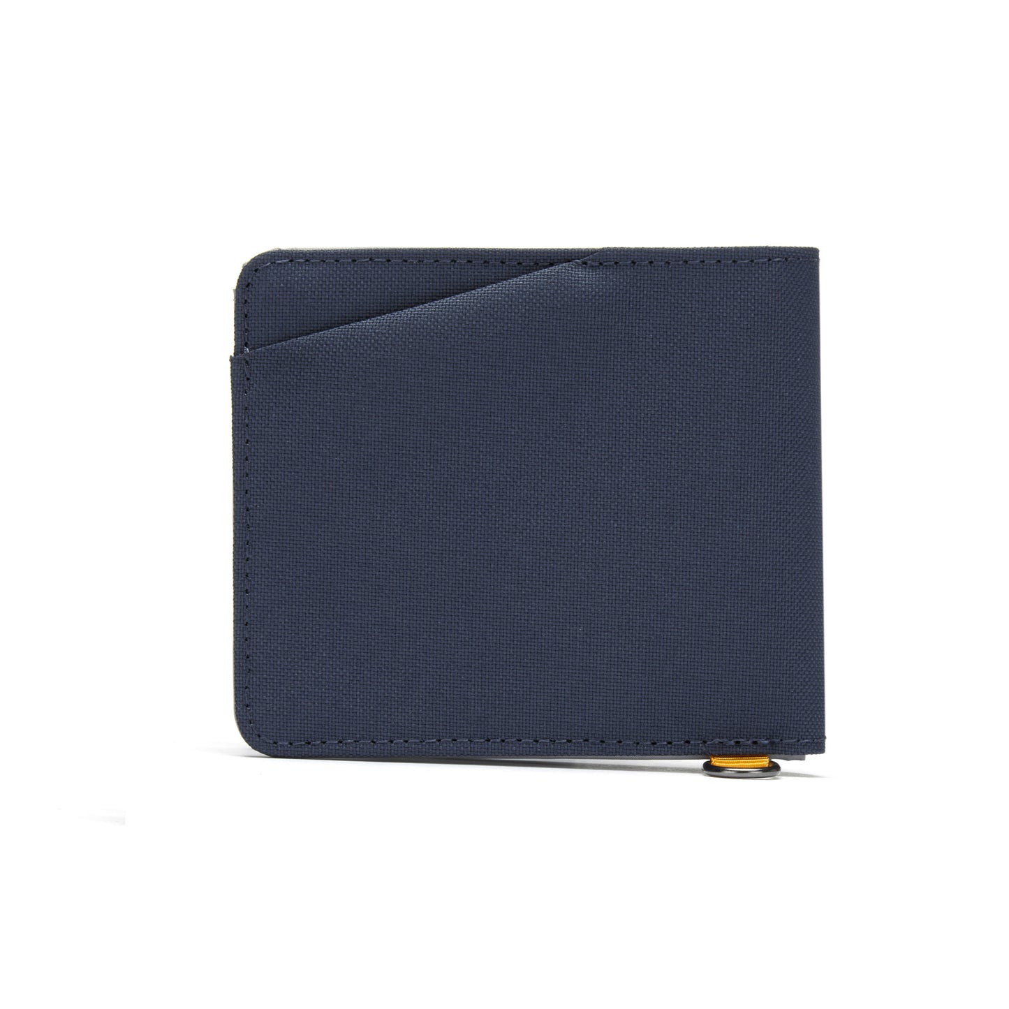 Back view of Pacsafe® RFIDsafe™ RFID Blocking Bifold Wallet in blue, displayed on a white background.