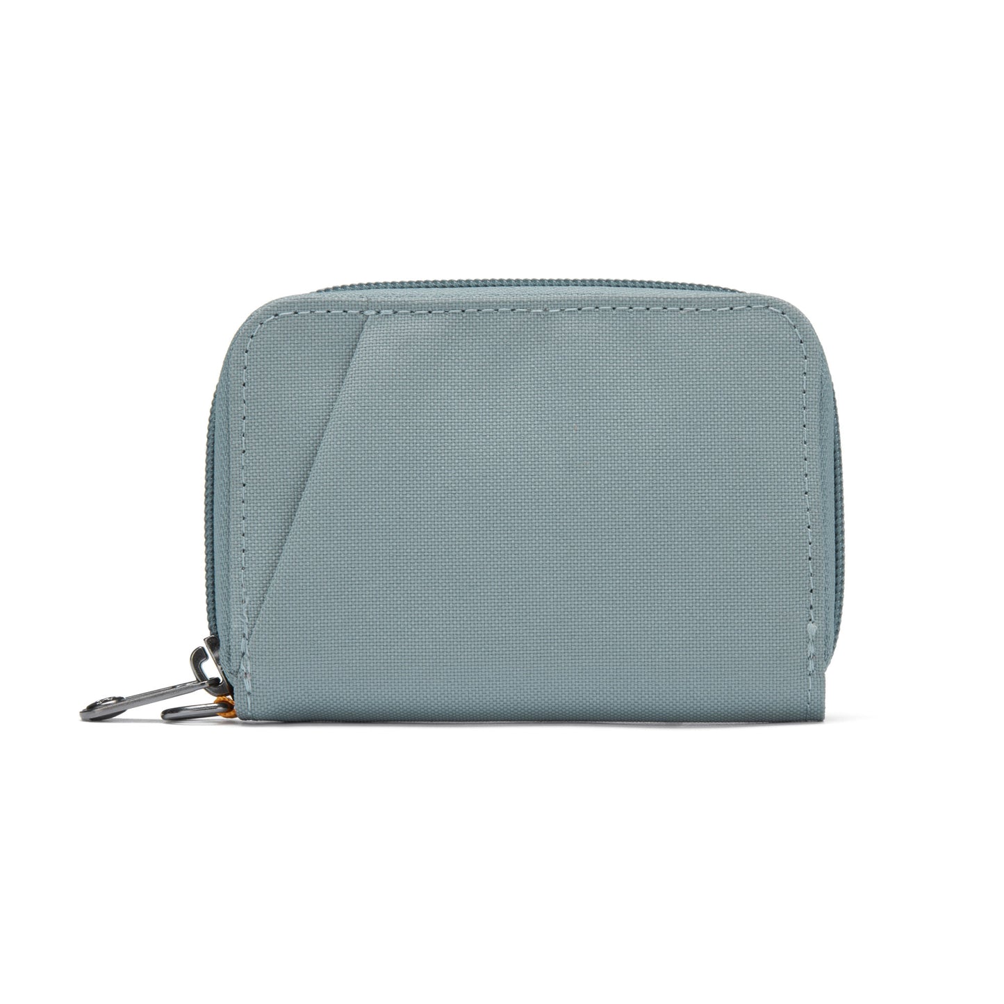 Back view of fresh mint Pacsafe® RFIDsafe™ RFID Blocking Card Wallet