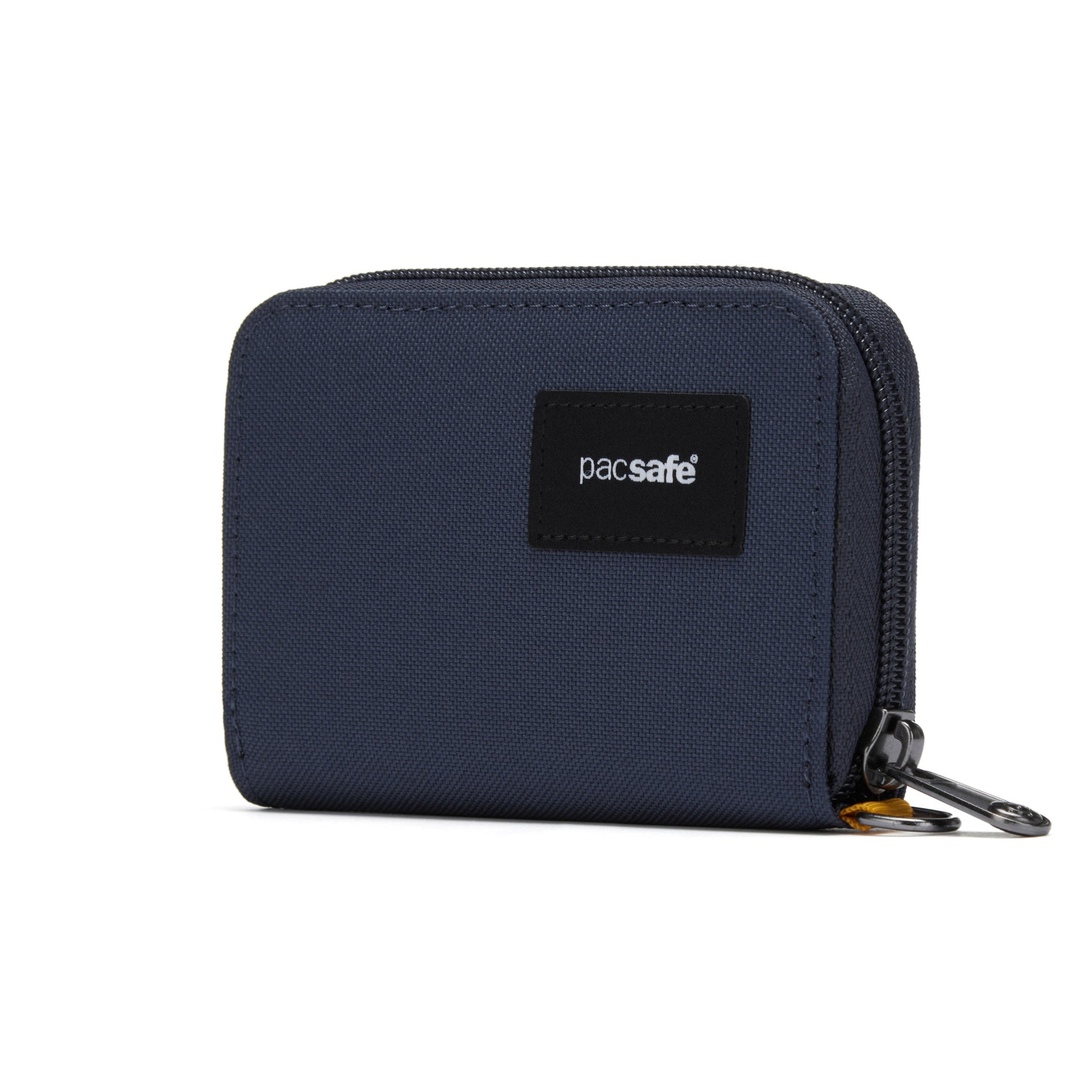 Pacsafe® RFIDsafe™ card wallet, coastal blue, front angled view