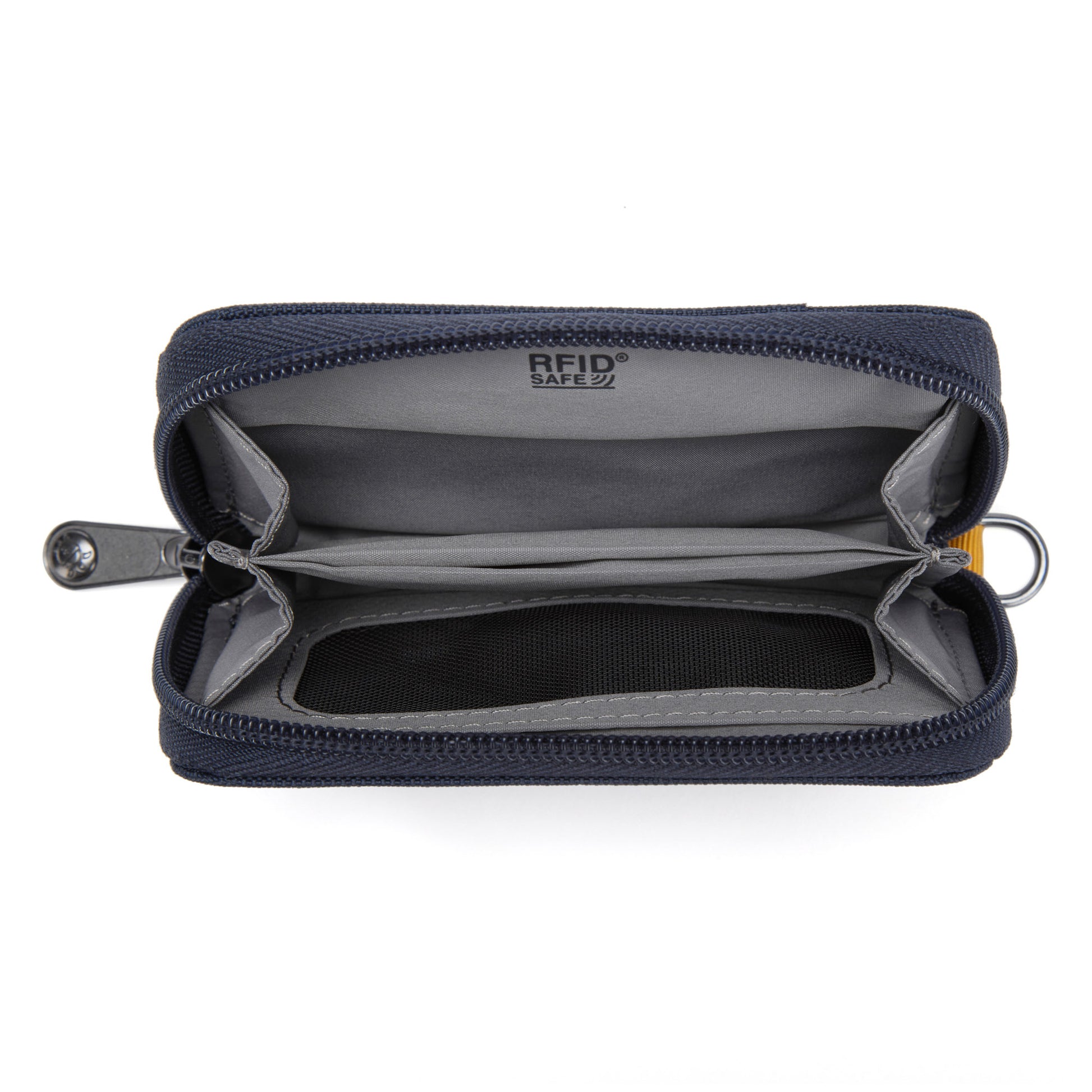 Pacsafe® RFIDsafe™ card wallet, coastal blue, inside view