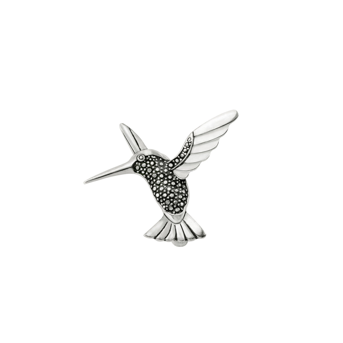 Textured silver Seagull Pewter Hummingbird Pin - ONLINE ONLY.